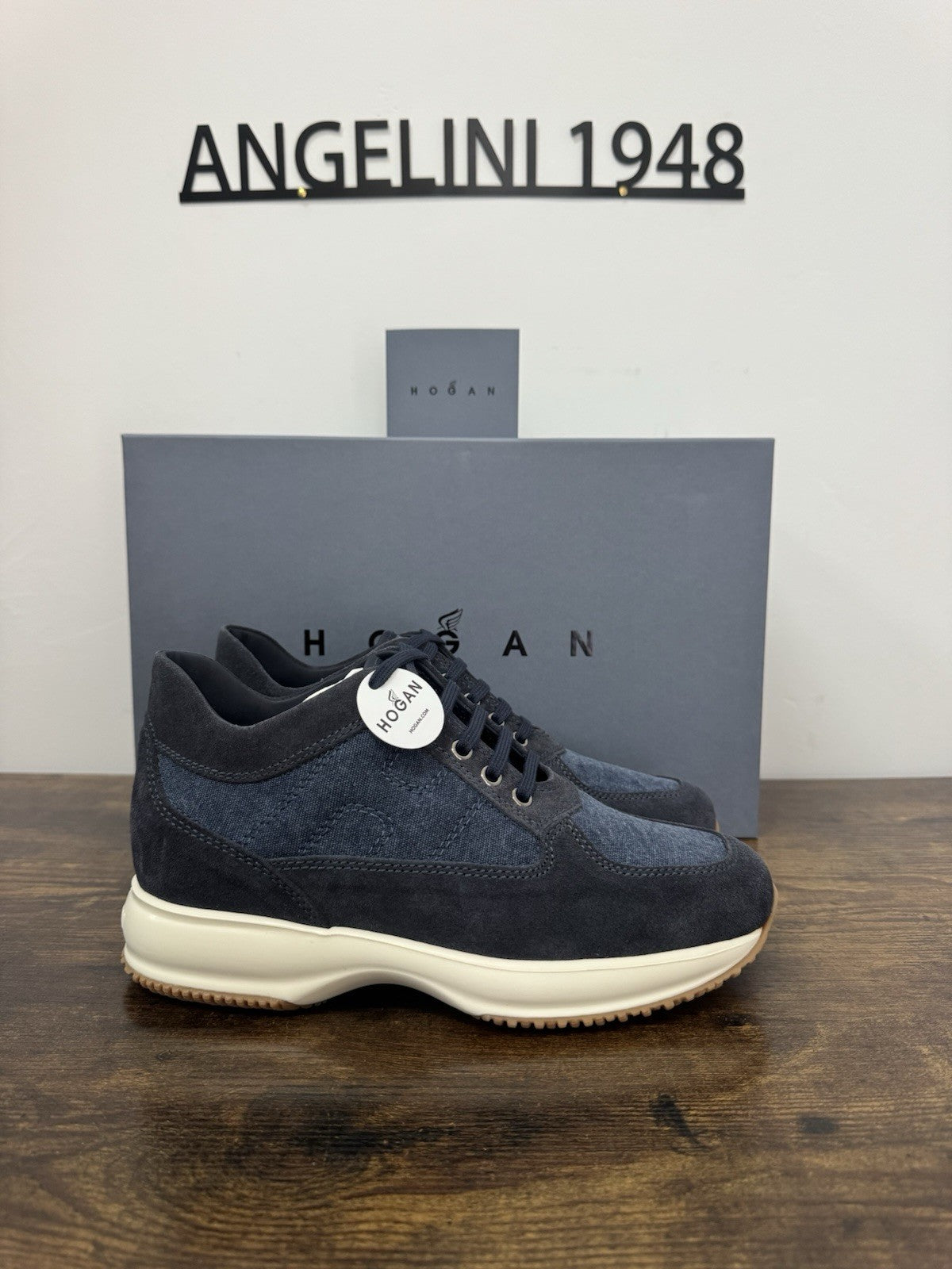Hogan Interactive   sneaker Suede Denim  Blu   Luxury Hogan  Uomo 42