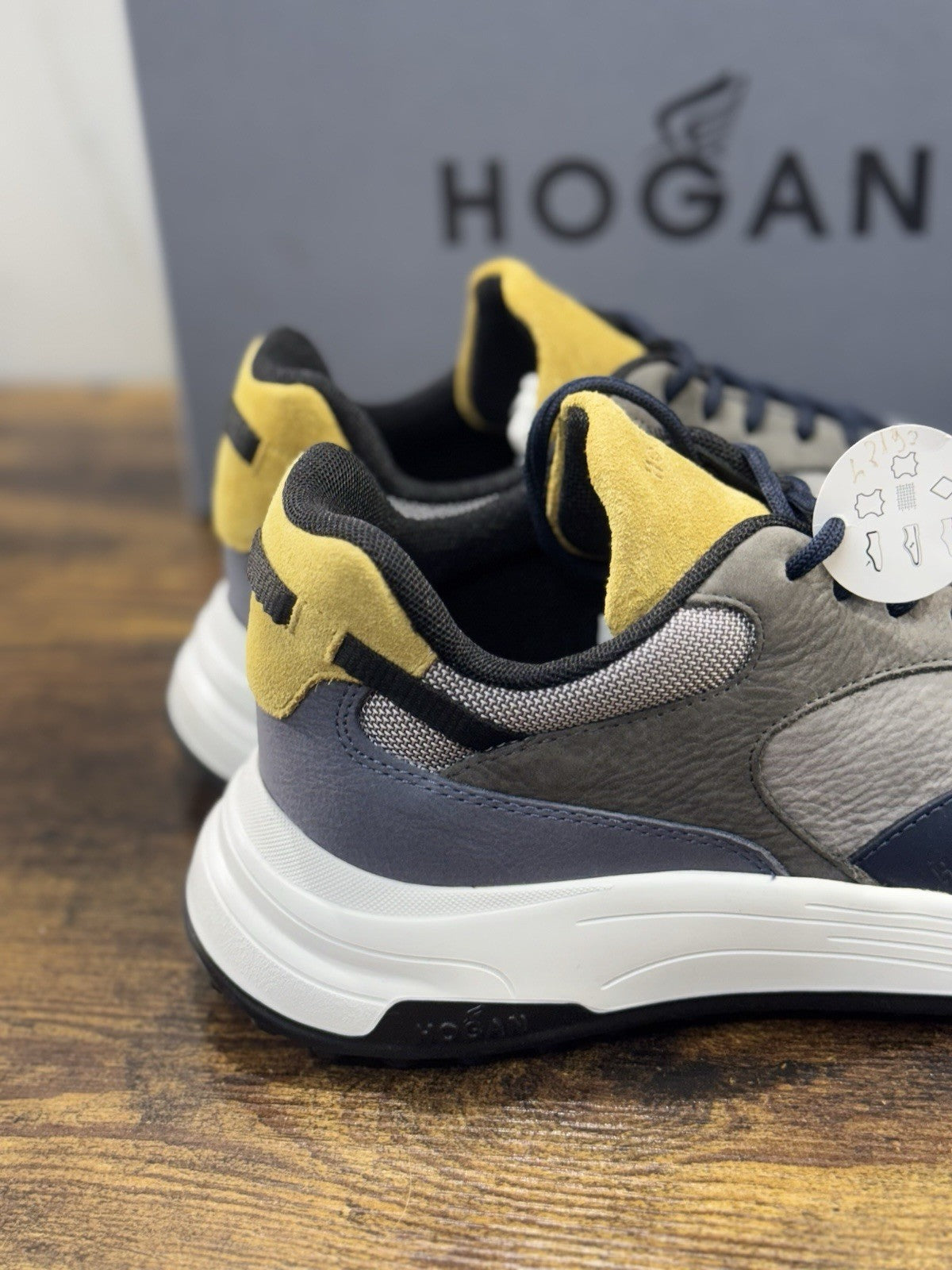 Hogan New Hyperlight Sneaker Pelle Blu   Grey Memory Foam Luxury Hogan Uomo 39.5