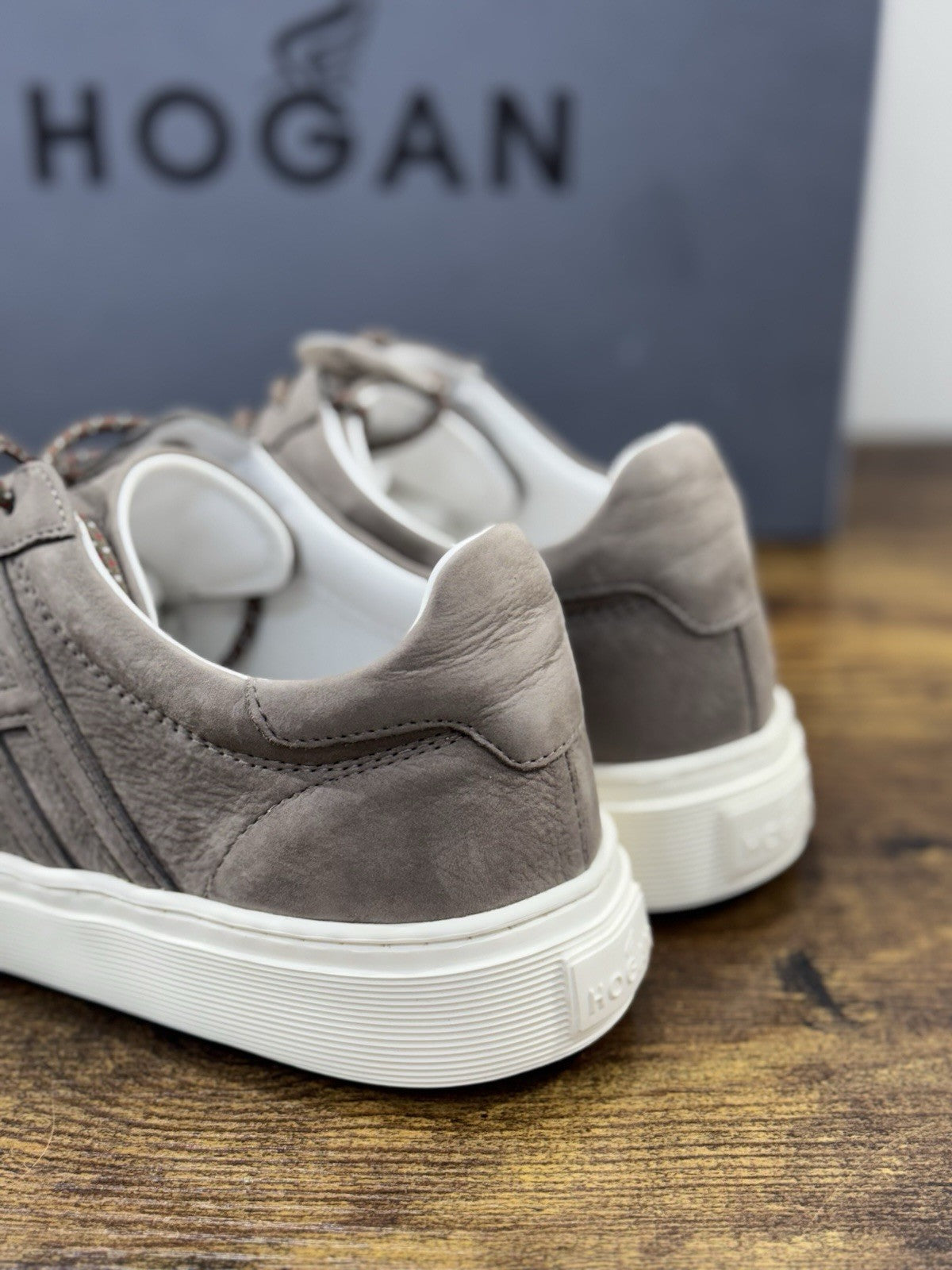 Hogan H365 Sneaker Pelle Grey Nabuk  Casual Hogan Uomo 40