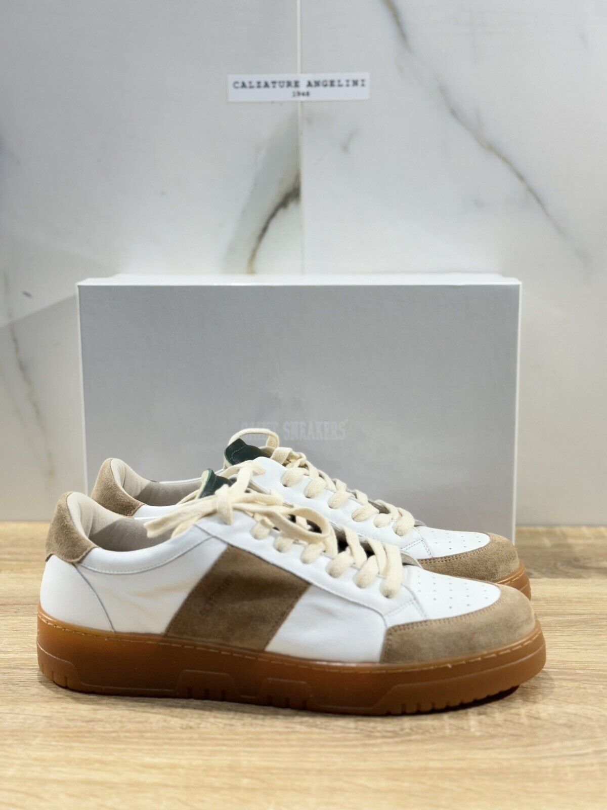 Saint Sneakers Uomo Sail Club  Pelle Bianca     Casual Shoes Made In Italy 44