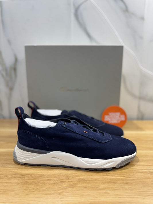 Santoni Innova Sneaker Light Blu   Pelle Casual Men Shoes Santoni Innova 44
