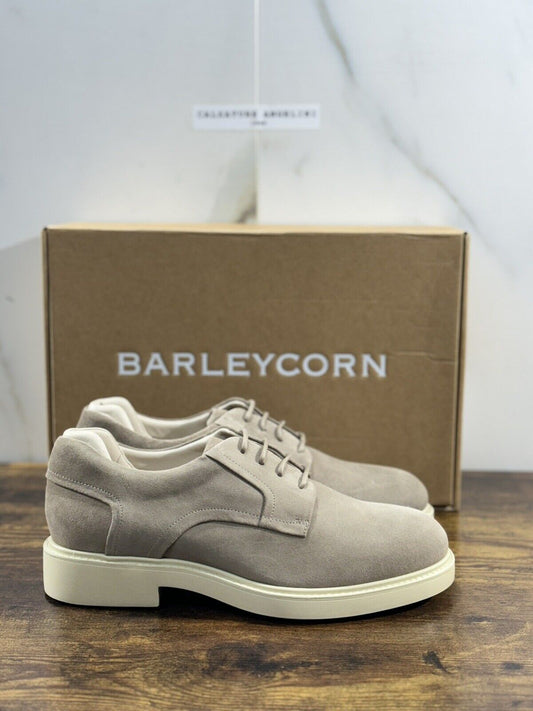 Barleycorn Scarpa Uomo Derby Sleek Suede Beige  Extralight Casual Men Shoes 46