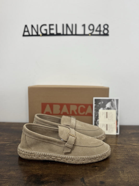 Abarca Espadrilles Suede Beige Mocassino Casual Uomo 41