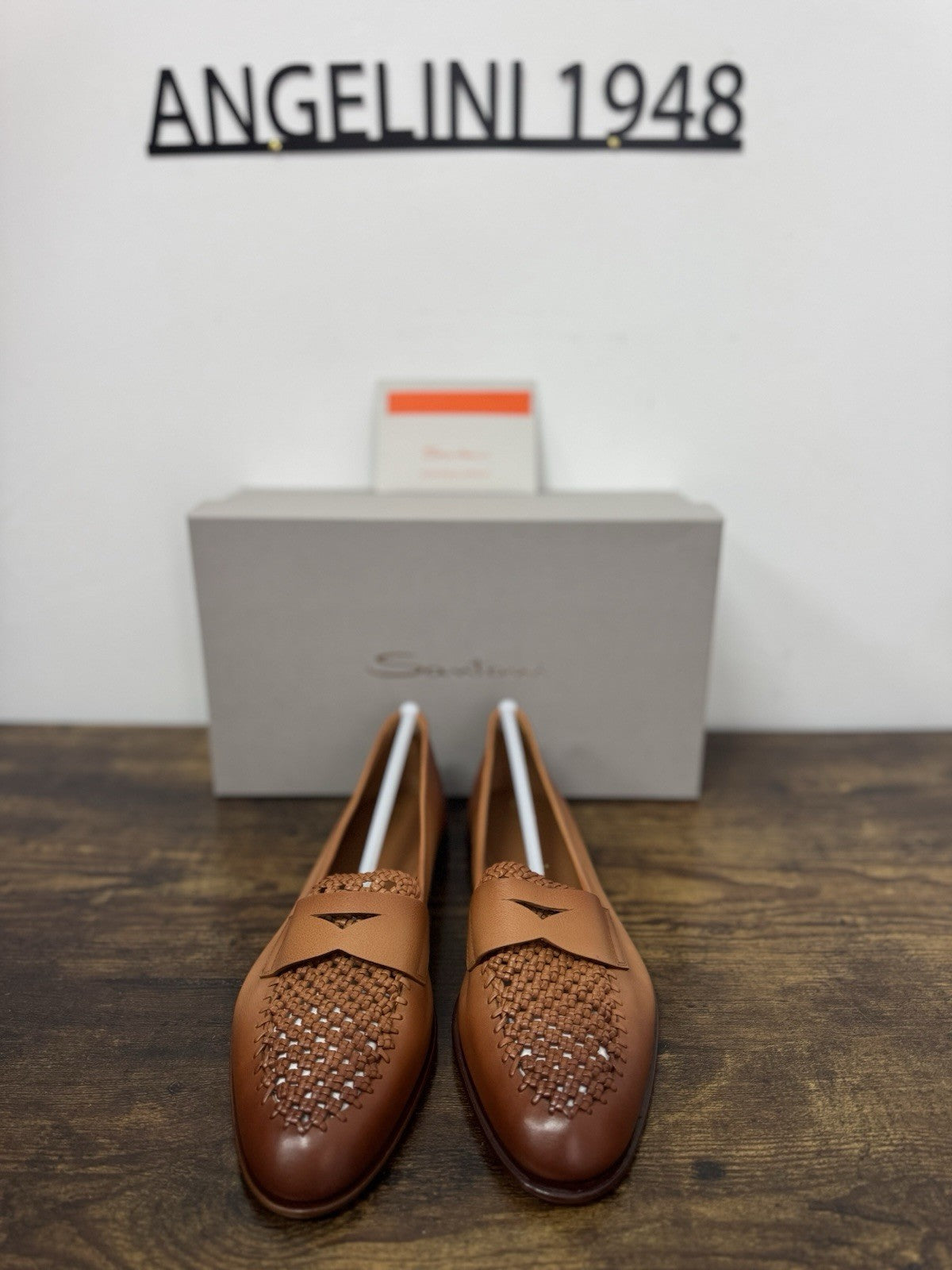 Santoni Mocassino Pelle Cuoio Casual Luxury Santoni Scarpa Donna 40