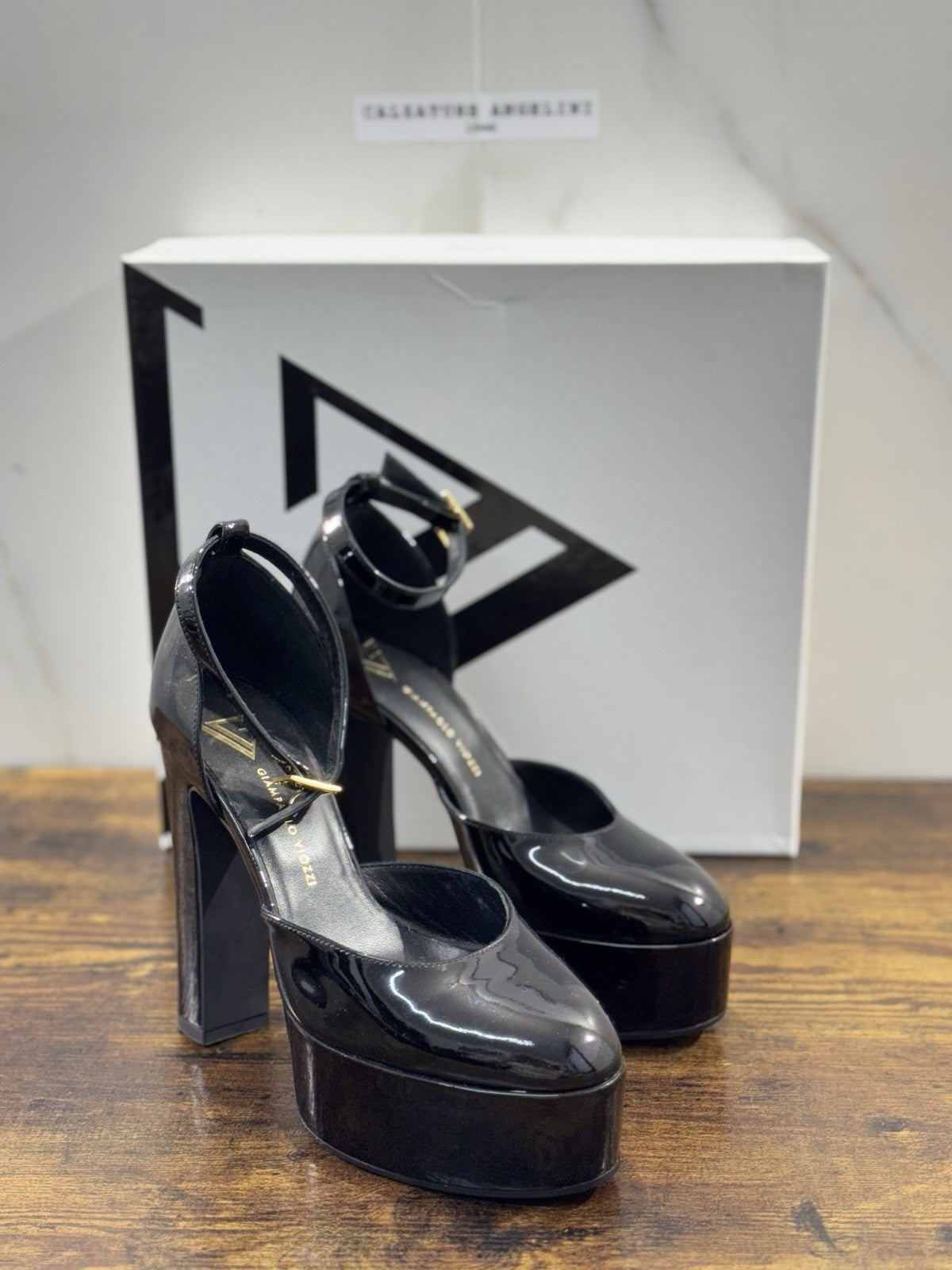 Giampaolo Viozzi Mary Jane Platform Donna  Nero Con Tacco Made  In Italy 37