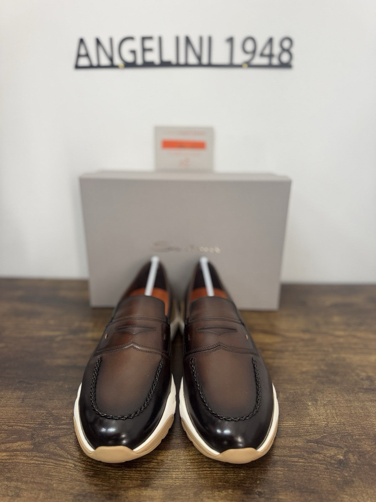 Santoni Innova Sneaker Pelle Marrone     Casual Luxury Santoni Scarpa Uomo 45