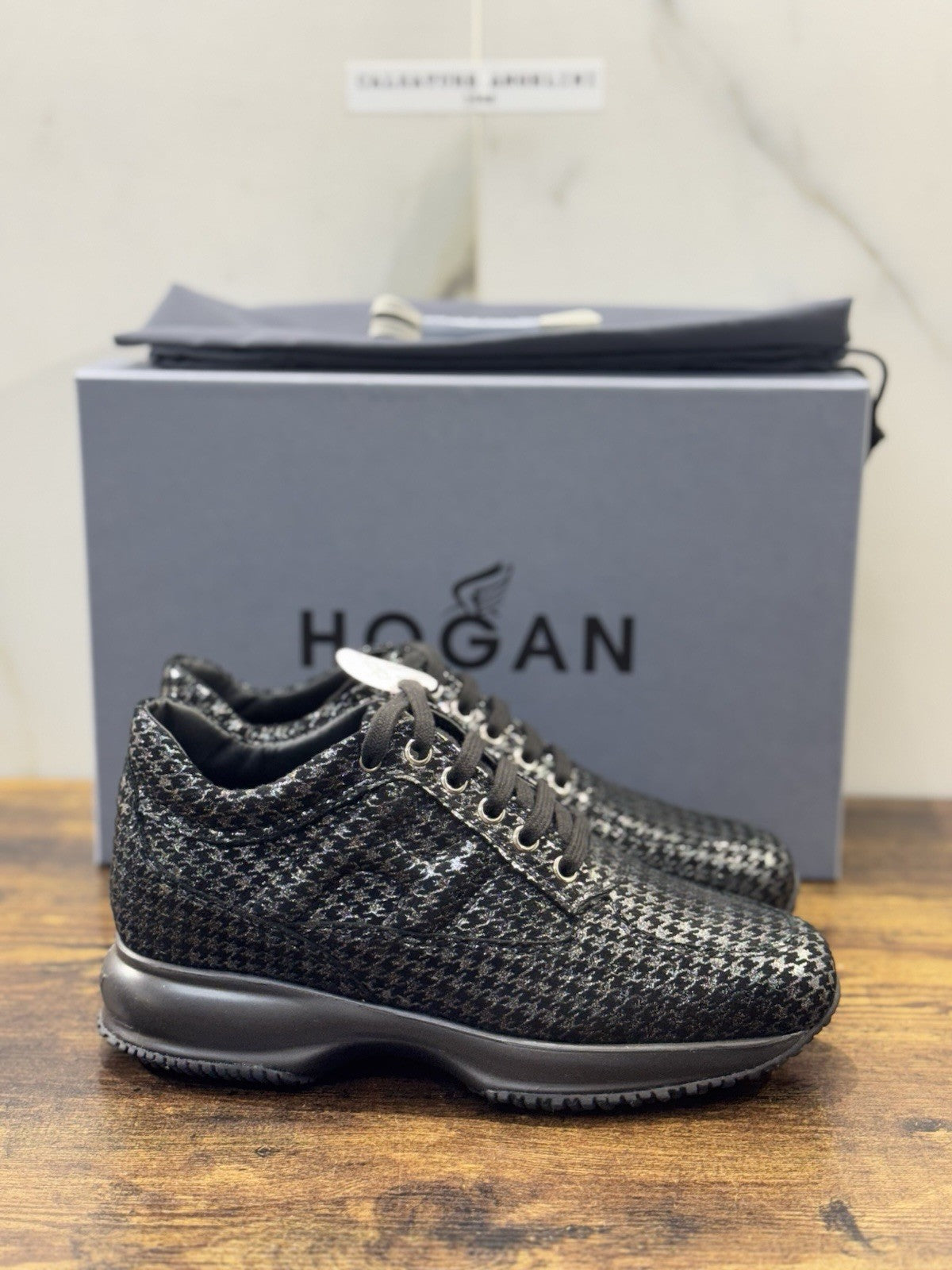 Hogan Interactive Pelle Argento Nero  Casual Hogan Donna 37