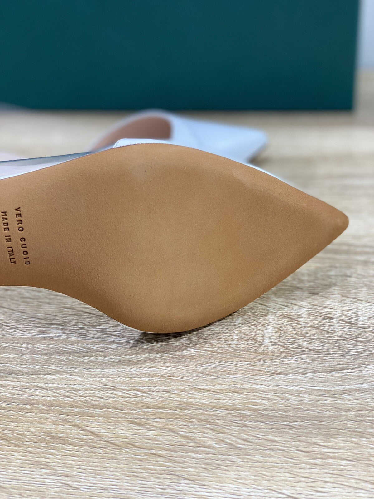 Sofia M. Decolte’ donna perla 105 vernice bianca luxury woman shoe 40