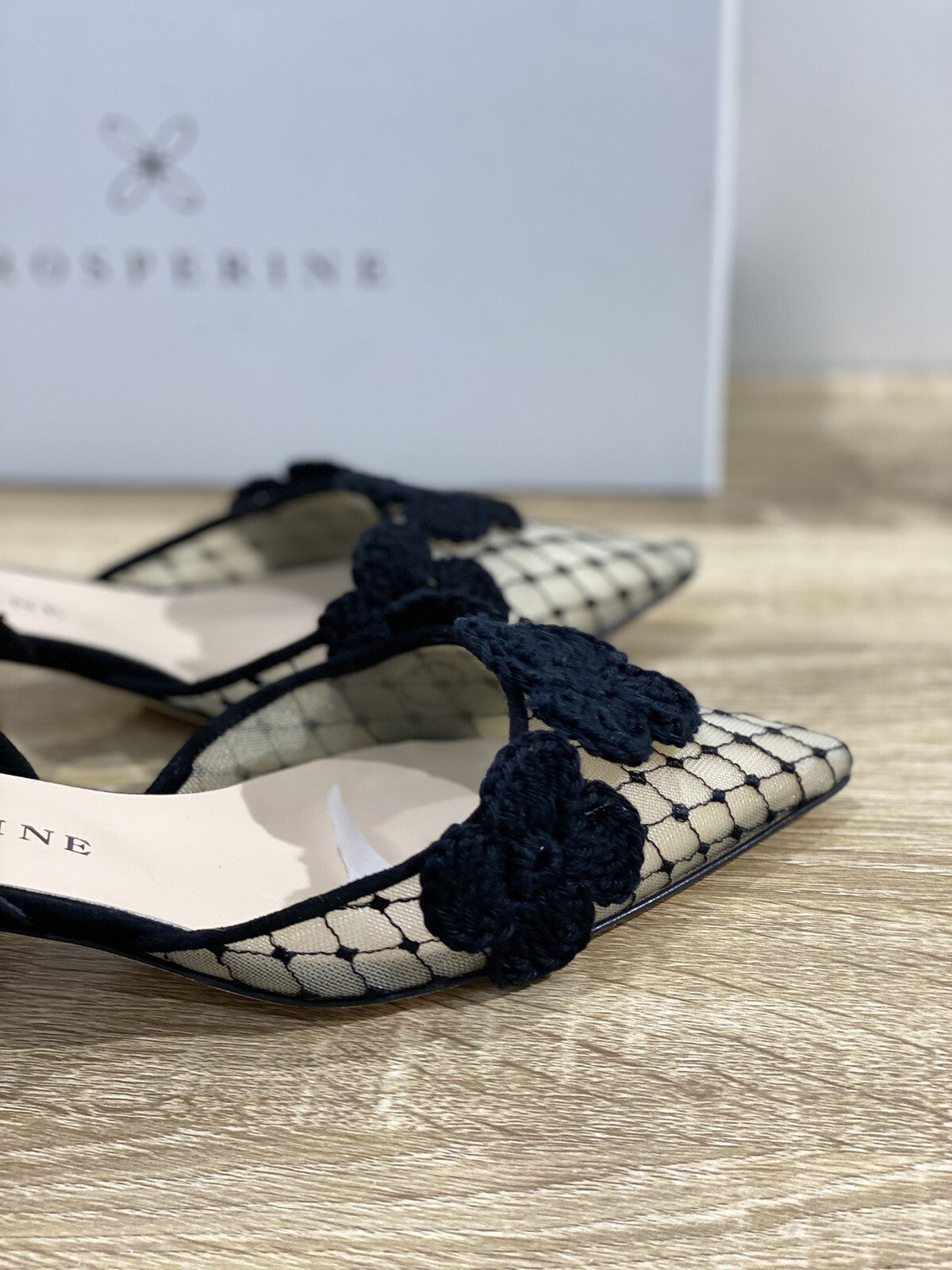 Prosperine Donna  Slingback Lavorazione Sacchetto Rete Jaguar Nero 38