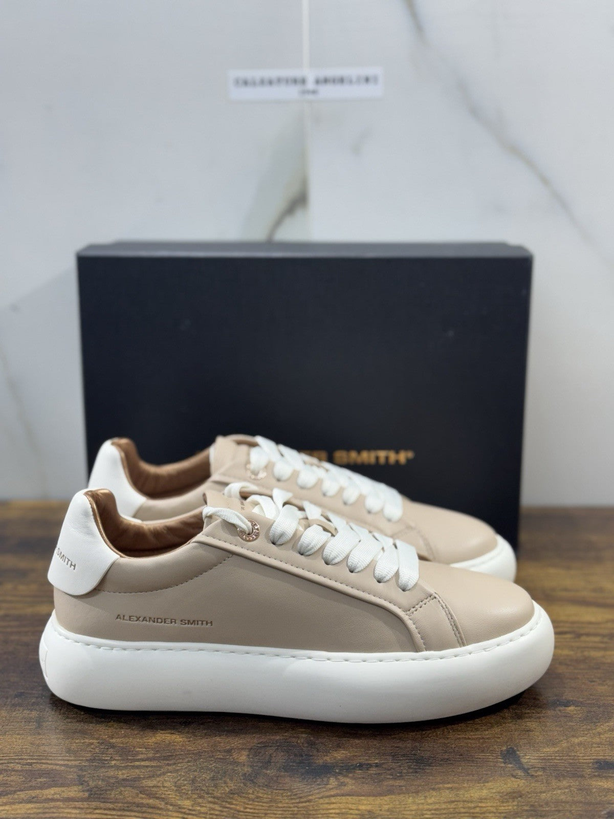 Alexander Smith Sneaker Soho Pelle Beige Donna 40