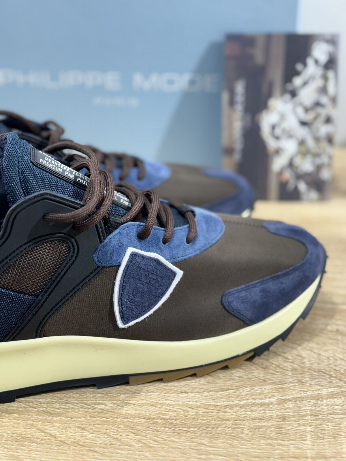 Philippe Model Royale  Mondial Sneaker Uomo Suede Blu Marrone 43