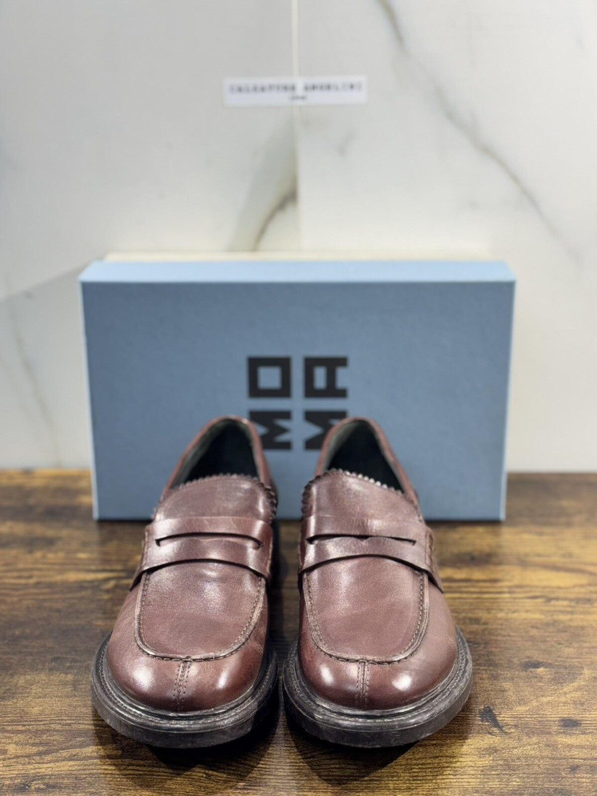 Moma Mocassino Uomo Pelle Cusna Ebano     luxury moma men shoes 42.5