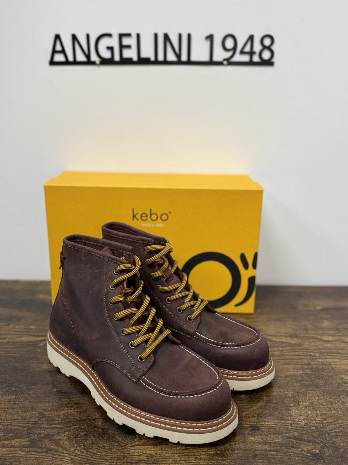 Kebo Stivaletto Pelle Red  Modello Dakar Boot Uomo 43