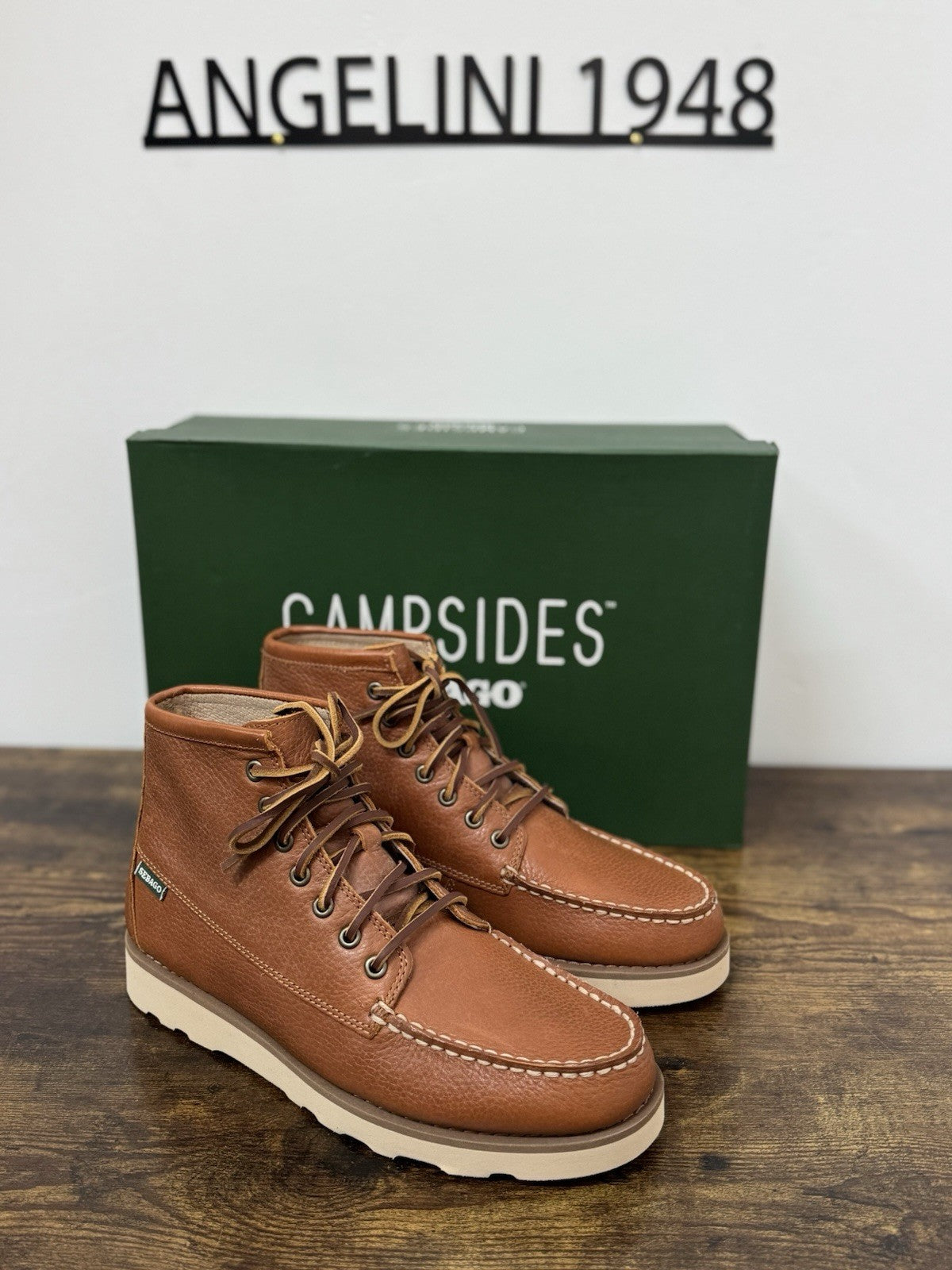 Sebago Tala Mid Pelle Brown Martellata  Boot Casual Sebago Uomo 41.5