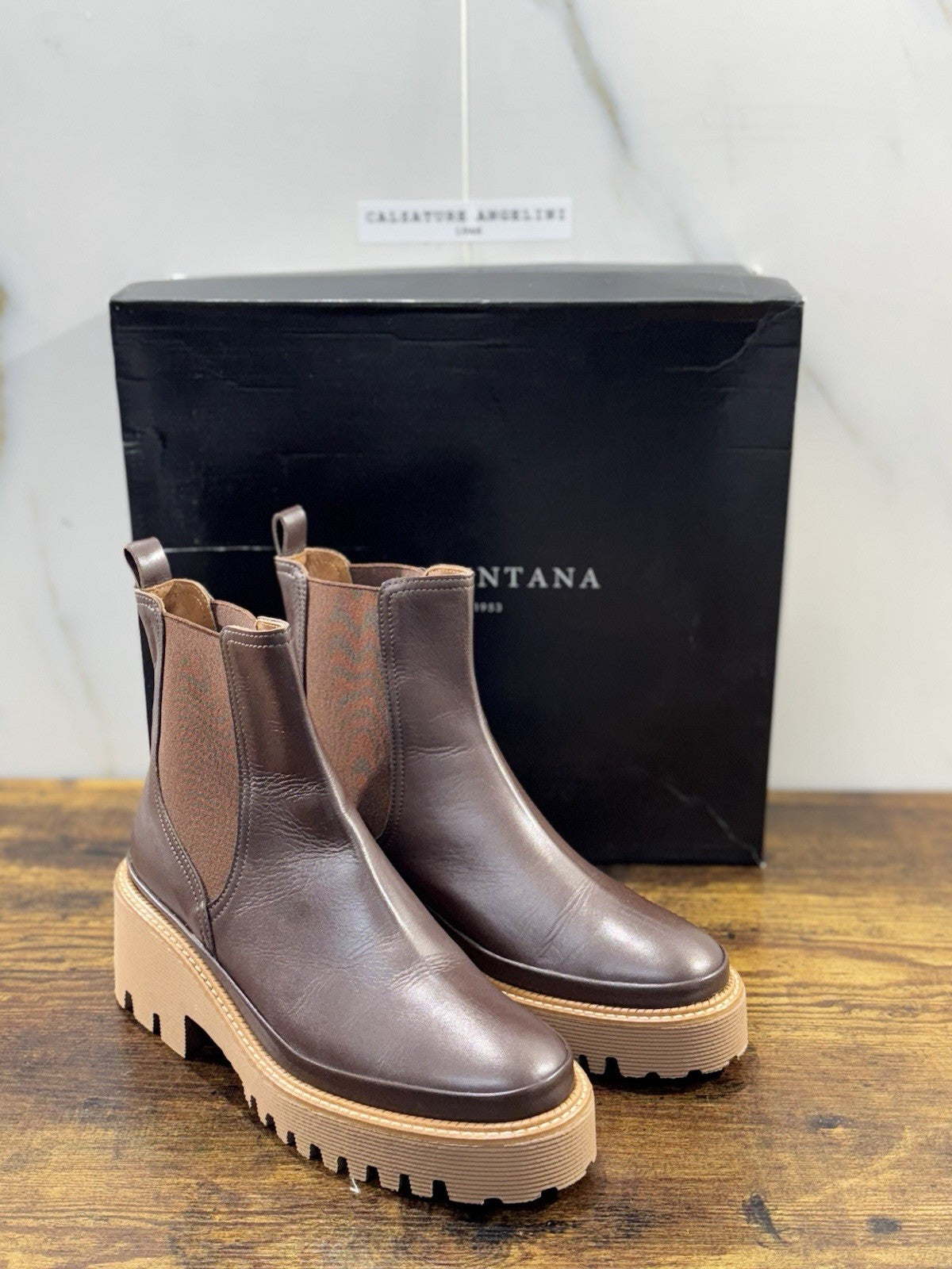 Pons Quintana Stivaletto Donna Carm B Pelle Marrone      Zeppa  Luxury Boot 37