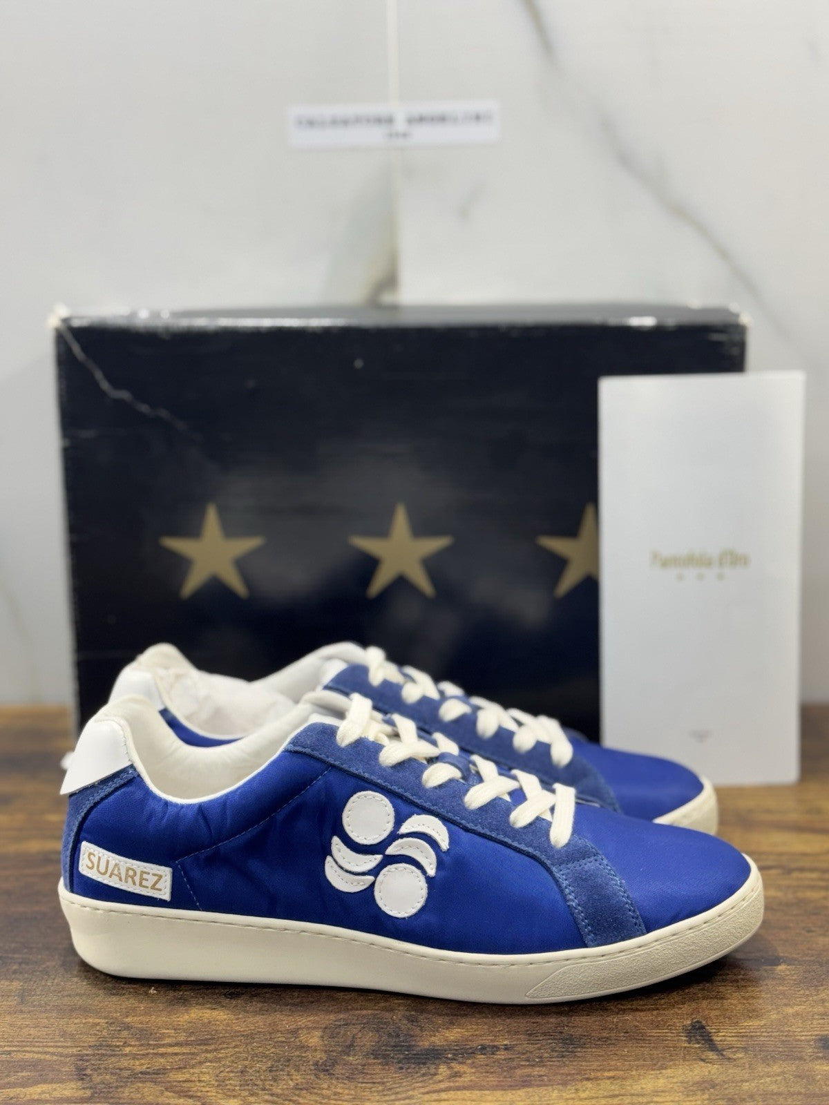 Pantofola D’oro Sneaker  Suarez   Pelle Blu Casual Scarpa  Uomo 39