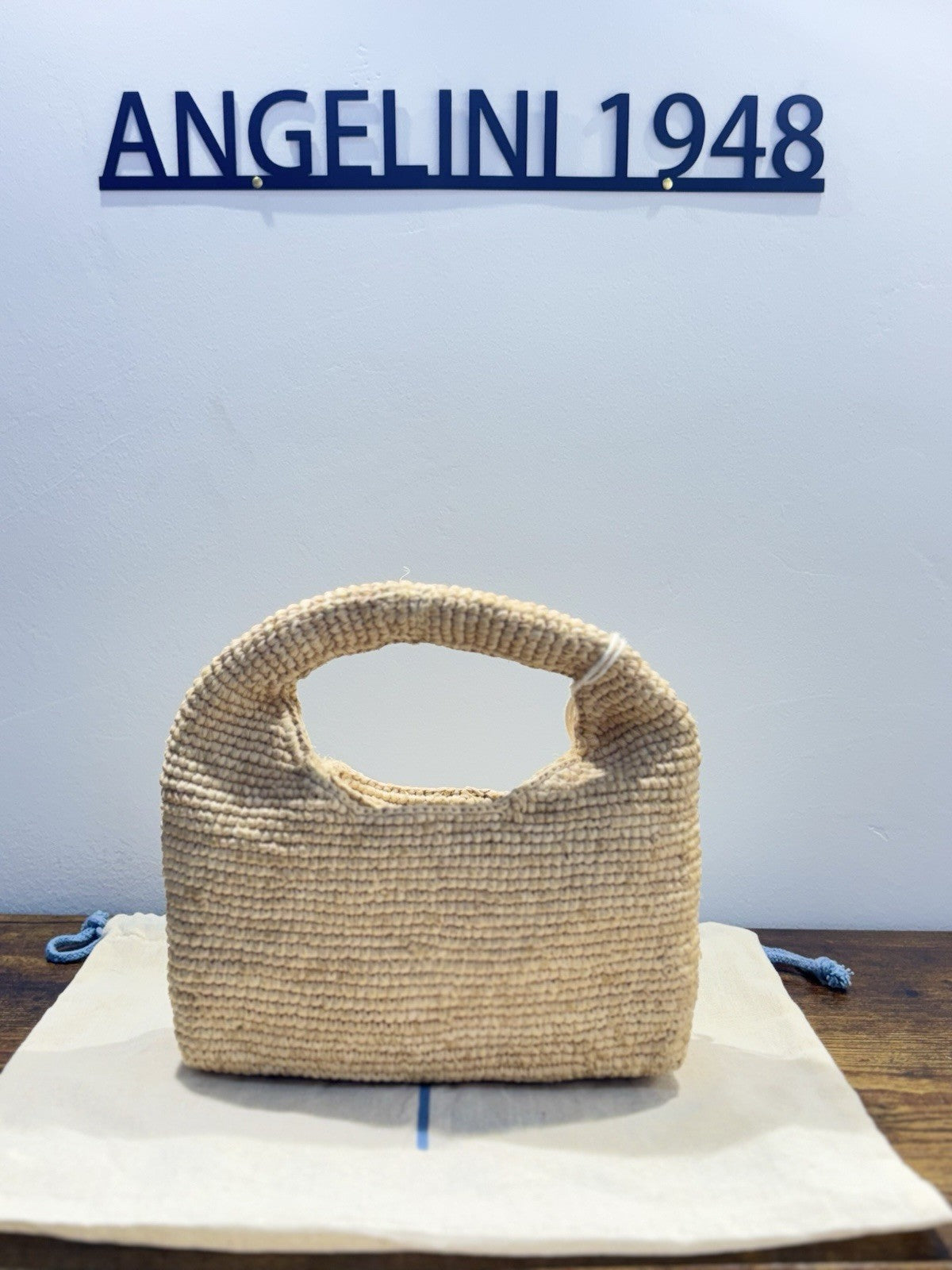 Manebi’ Borsetta Halfmoon Bag In Raffia Beige Casual Bag Manebi’ Donna