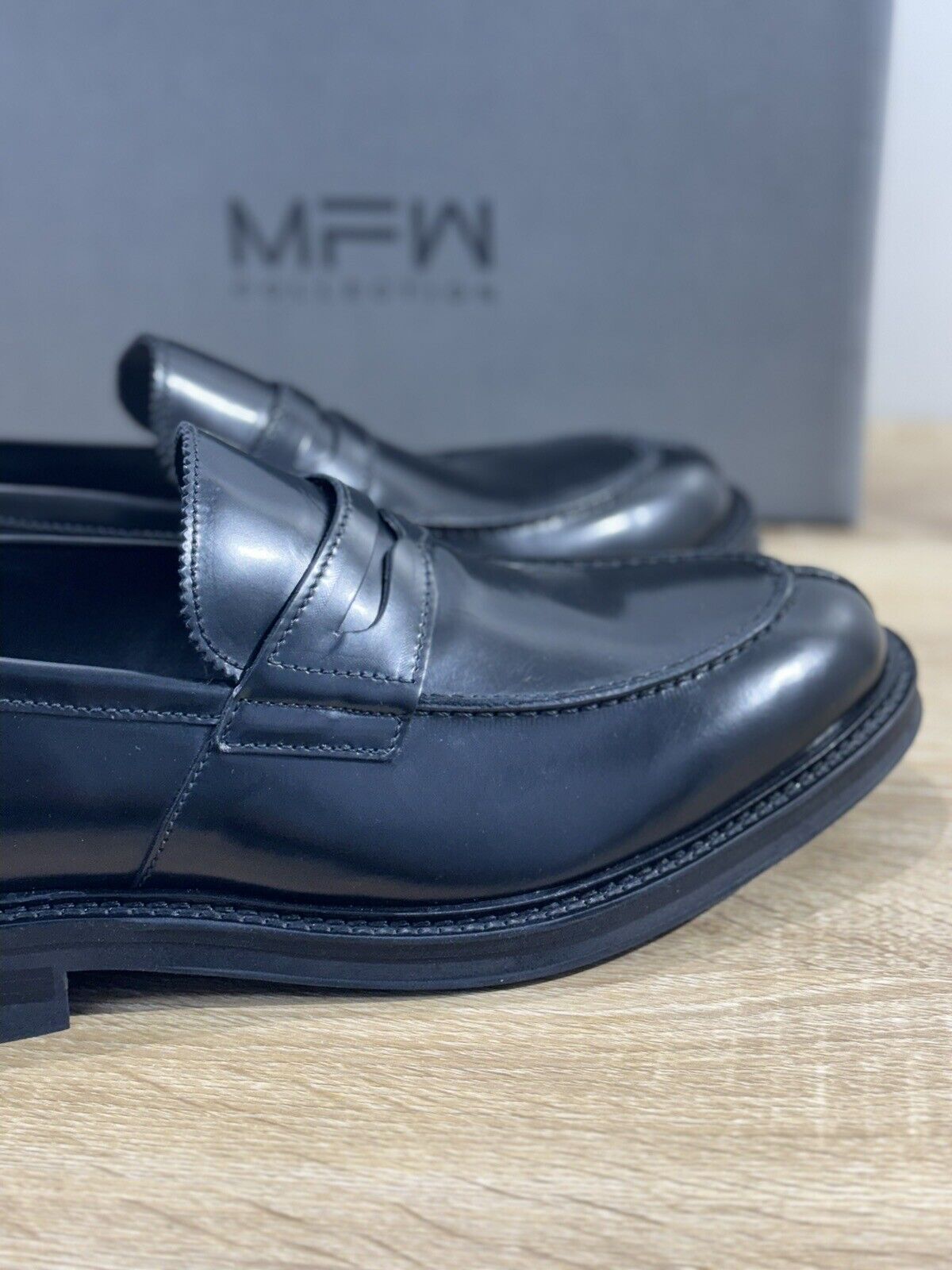 Marco Ferretti Mocassino Uomo Fondo Gomma Casual Loafer Pelle Nera 46