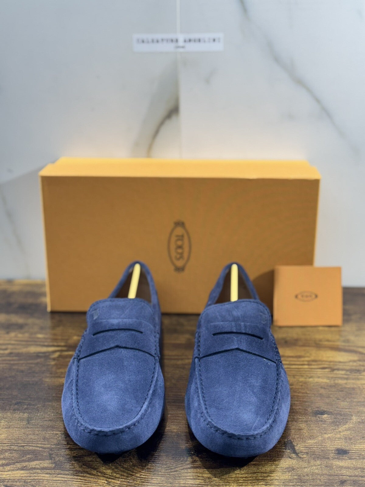 Tod’s Mocassino Uomo Icon Driver Gommino Suede Blu Luxury Tod’s 41