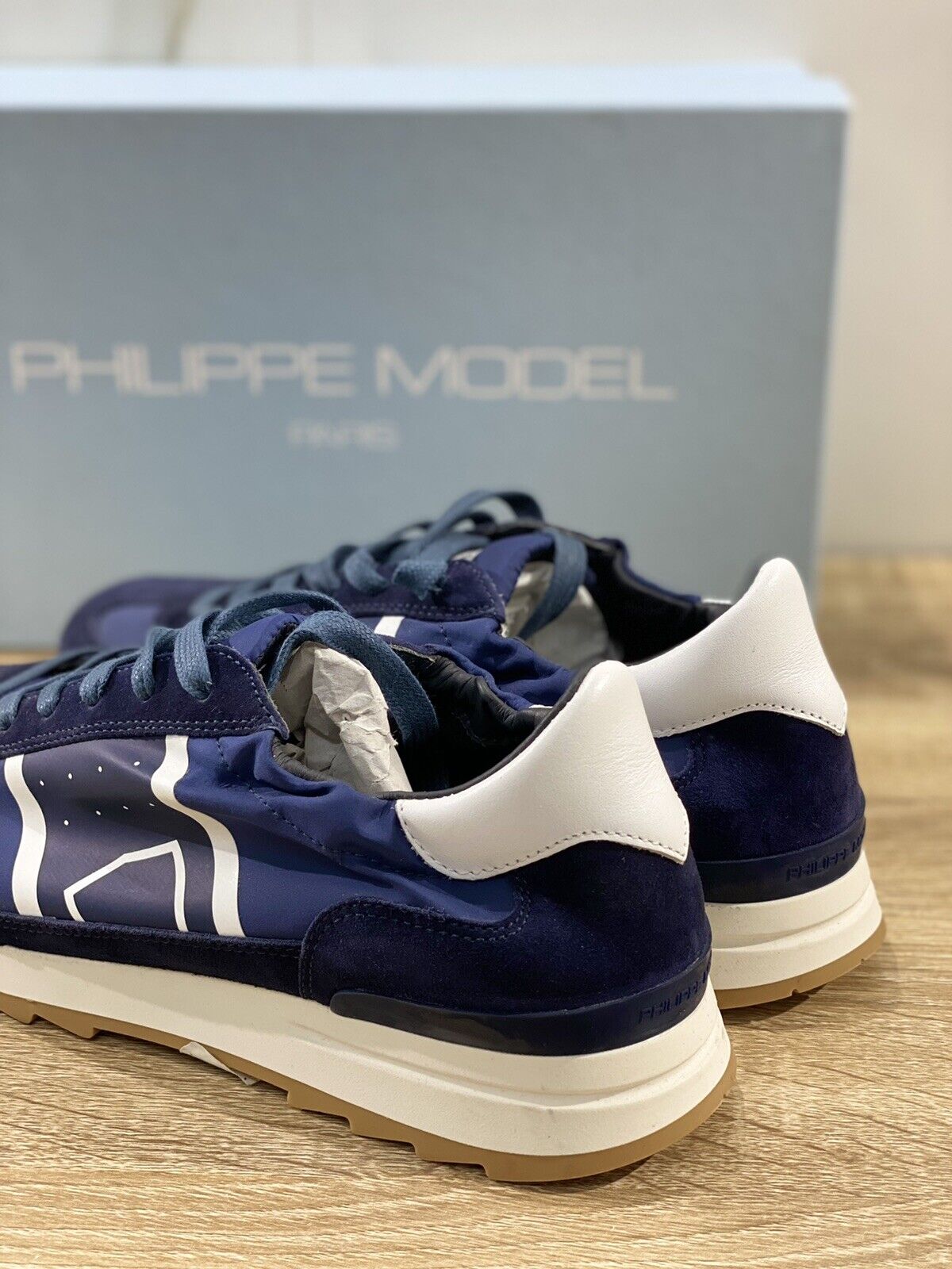 Philippe Model sneaker Uomo Toujours  Blu  Suede 45