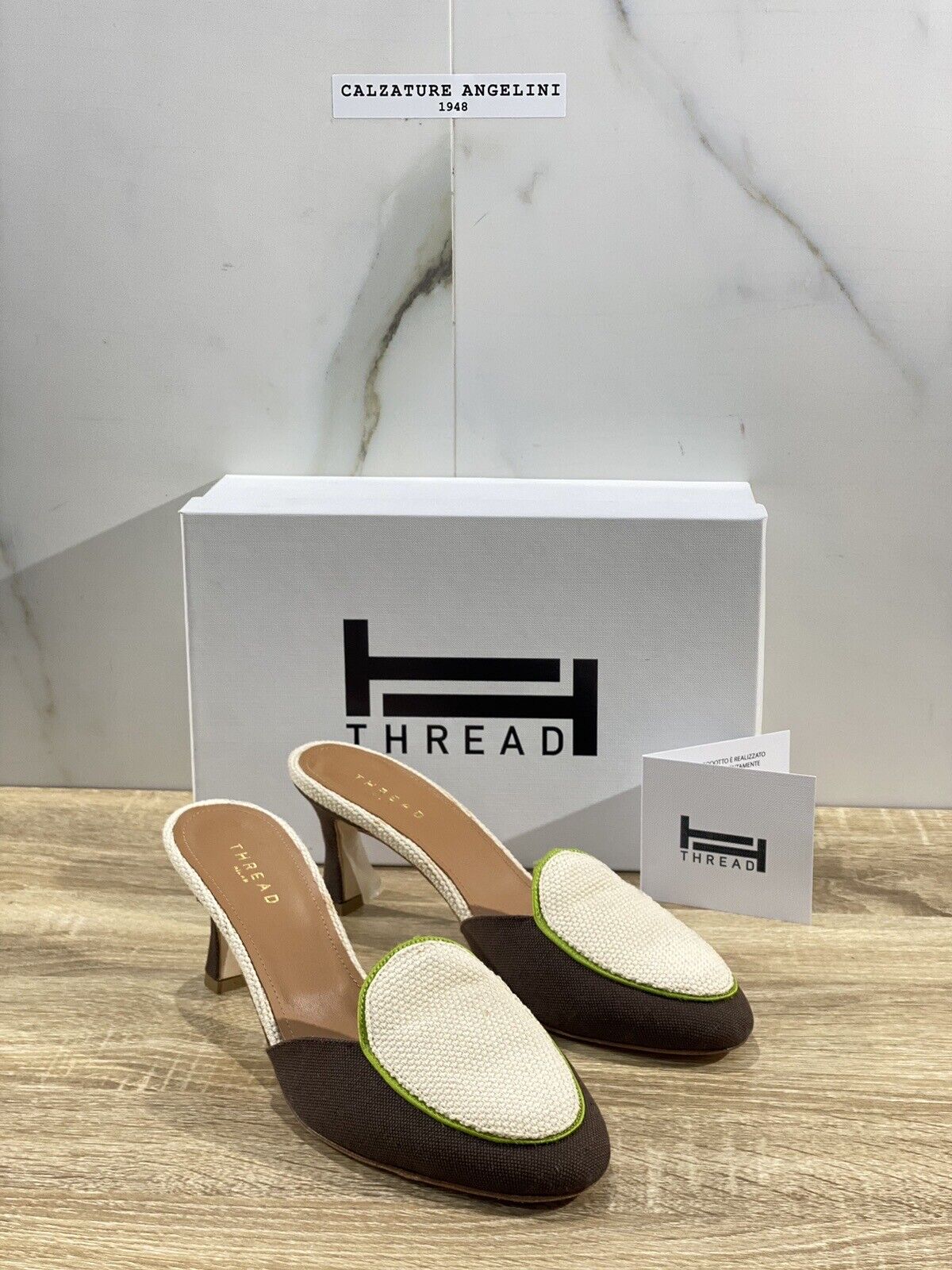 Thread Milano Sandalo Donna Lilly Mule  Beige Made In Italy 40