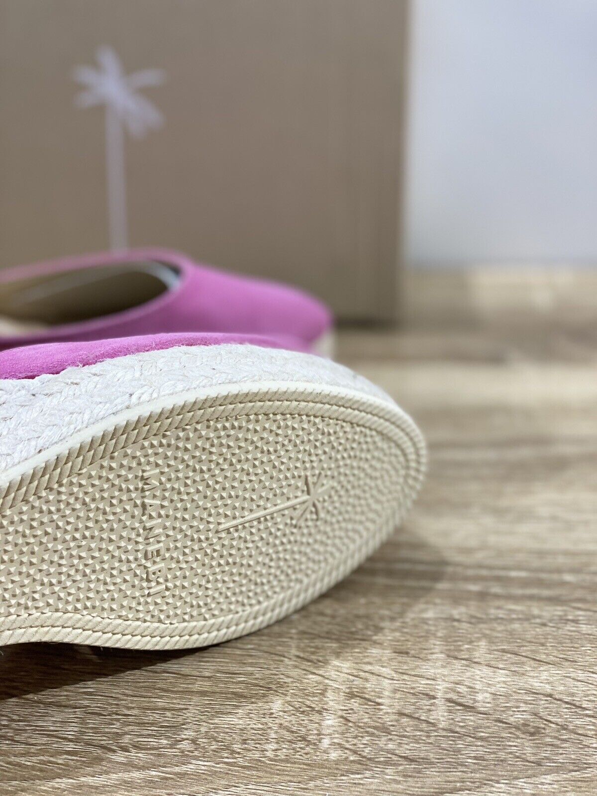 Manebi’ Sandalo Donna Espadrilles Zeppa Suede Fuxia 40