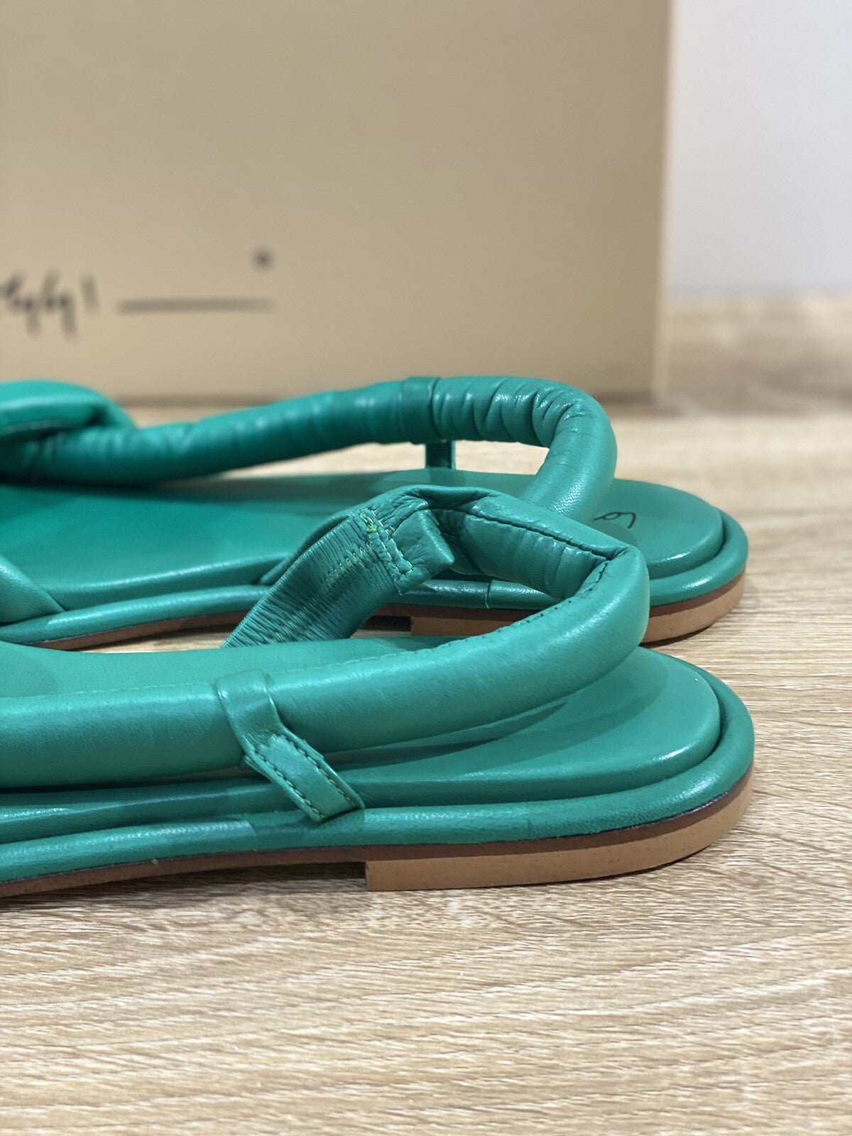 Lorena Paggi Sandalo Donna In Pelle Verde Made In Italy 40