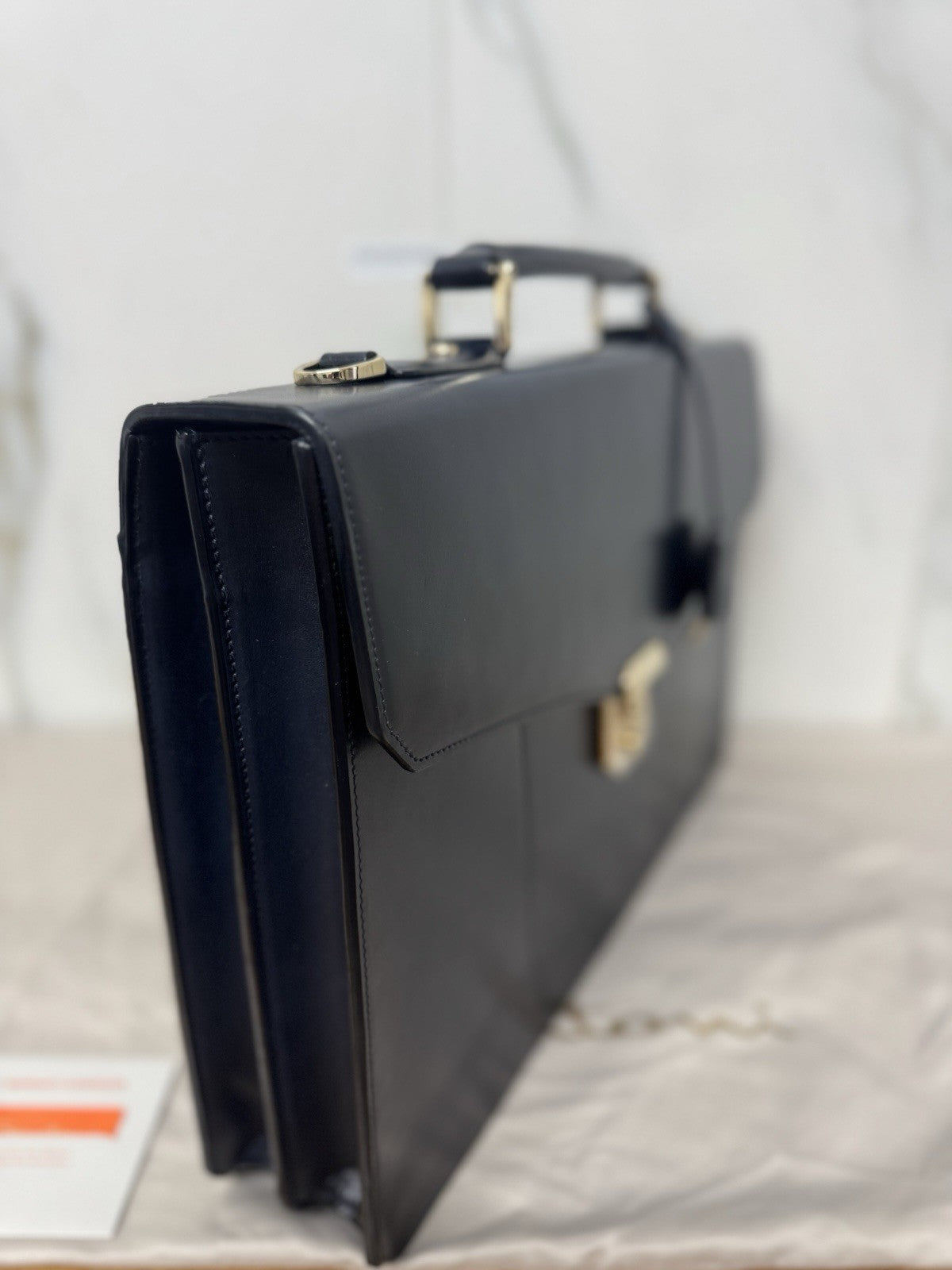 Santoni Cartella Da Lavoro Professionale Luxury Bag Santoni Blu Anticato Uomo 