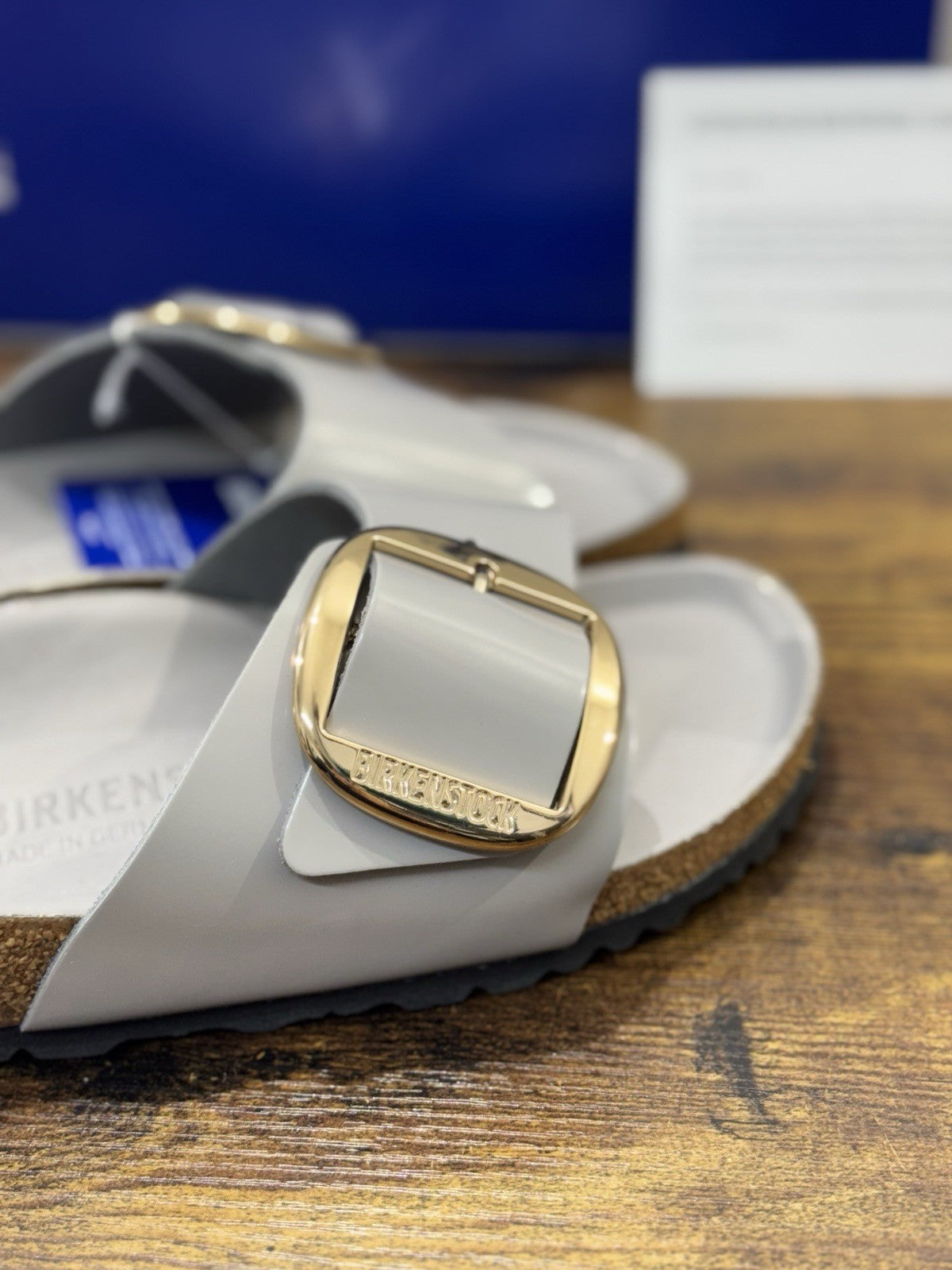 Birkenstock Madrid  Big Buckle Pelle Stone  Premium Leather Birkenstock 41