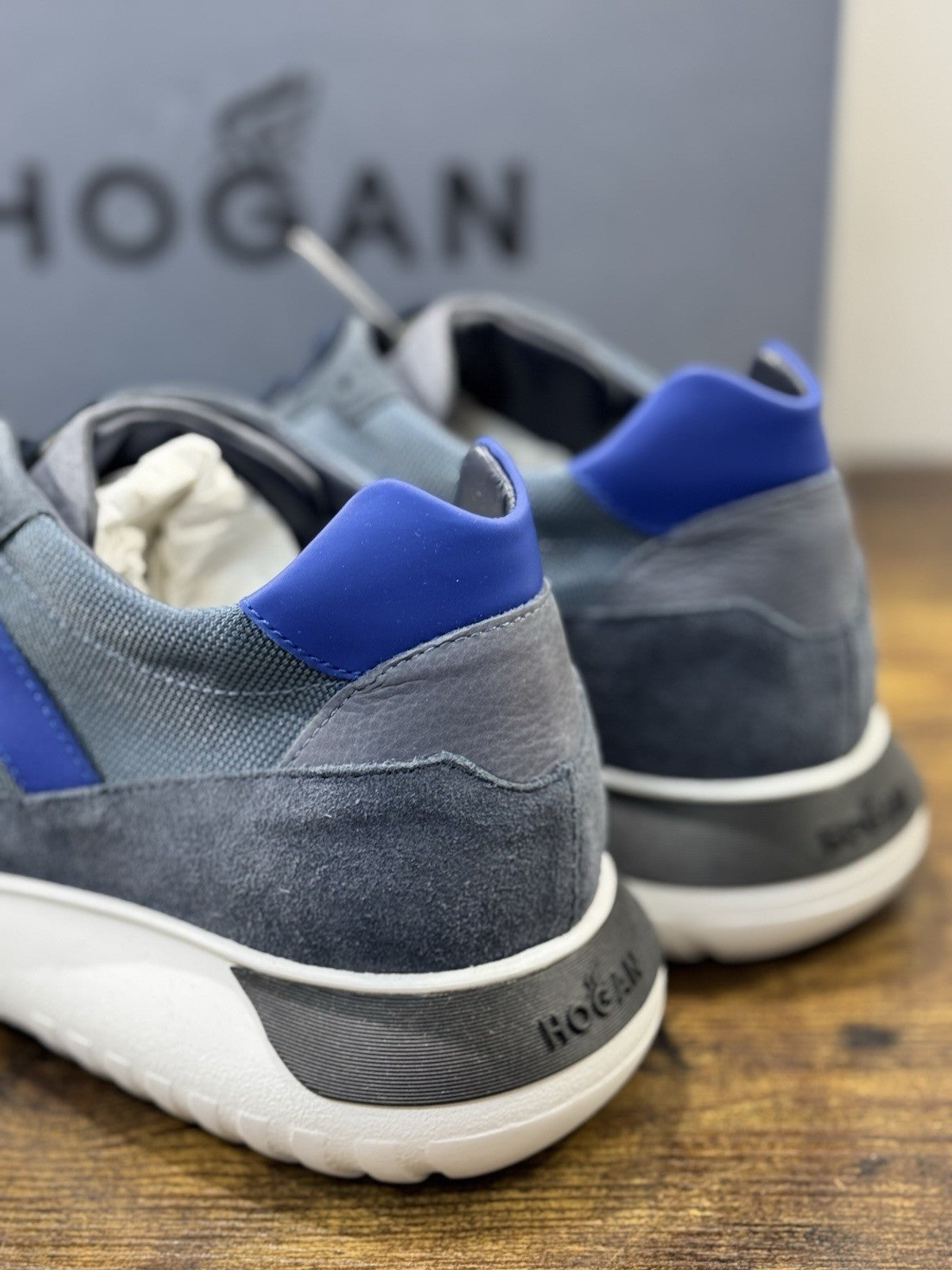 Hogan Interactive 3 Suede Blu Casual Hogan Uomo 44