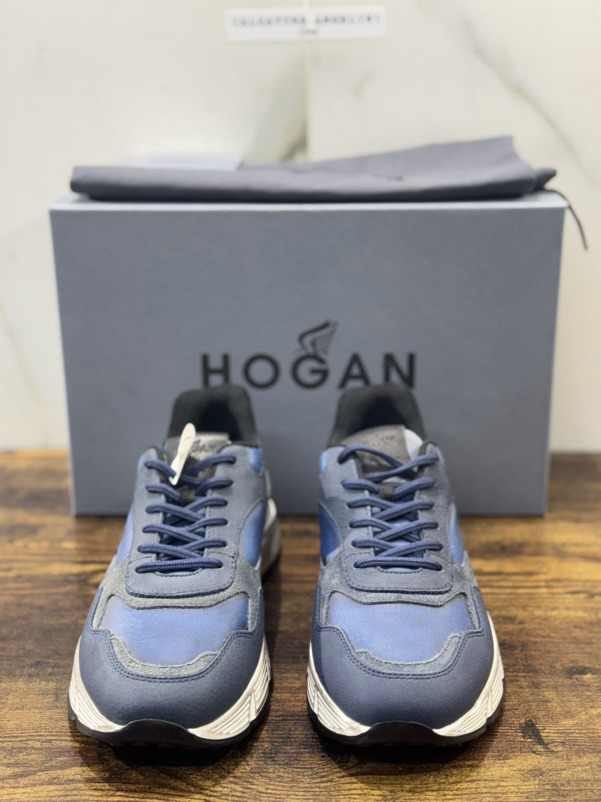 Hogan New Hyperlight Sneaker Pelle Blu   Memory Foam Luxury Hogan Uomo 43