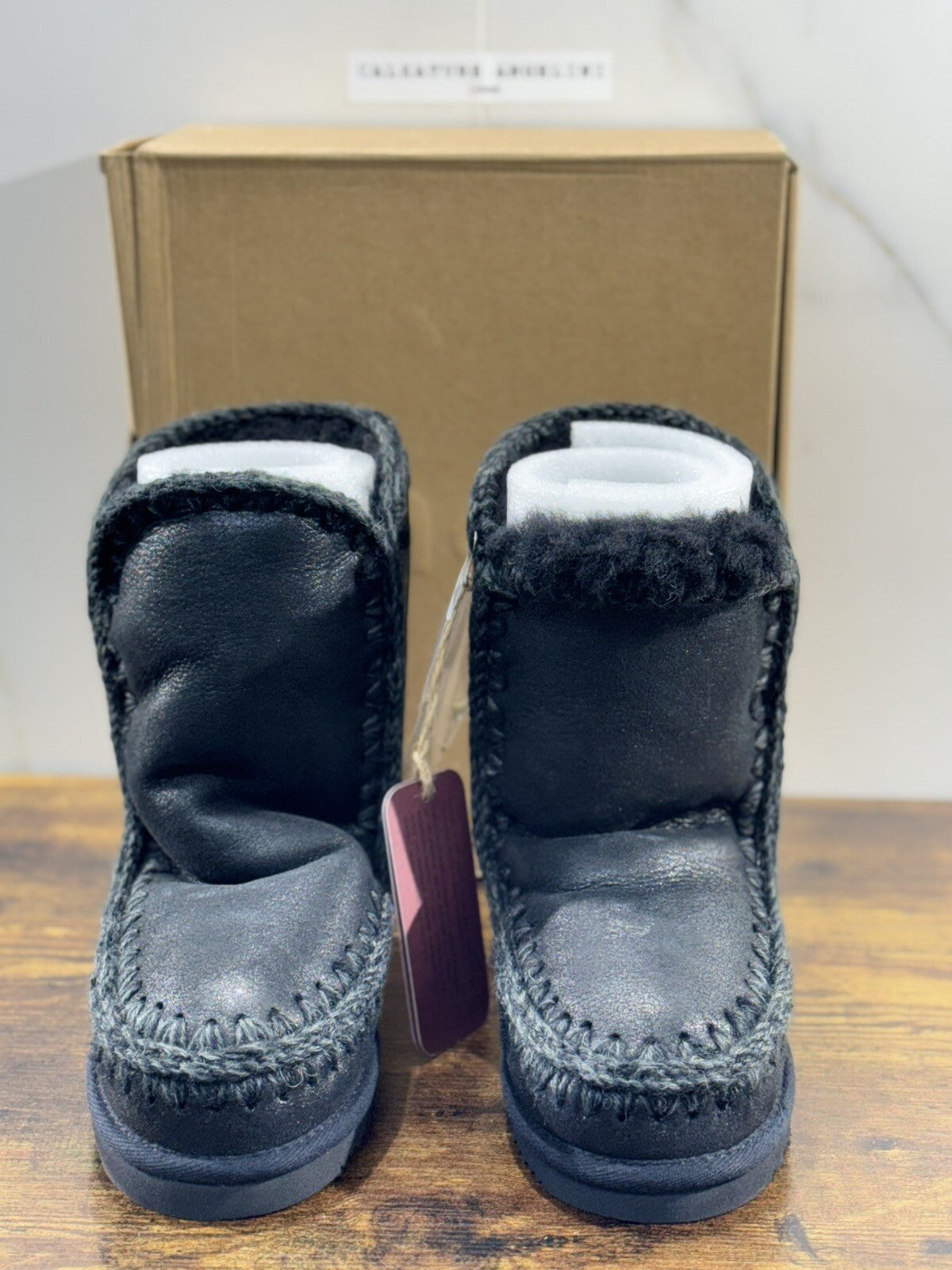 Mou Eskimo Boot 24 Cm  Nero Laminato Casual Mou Woman Boot 36