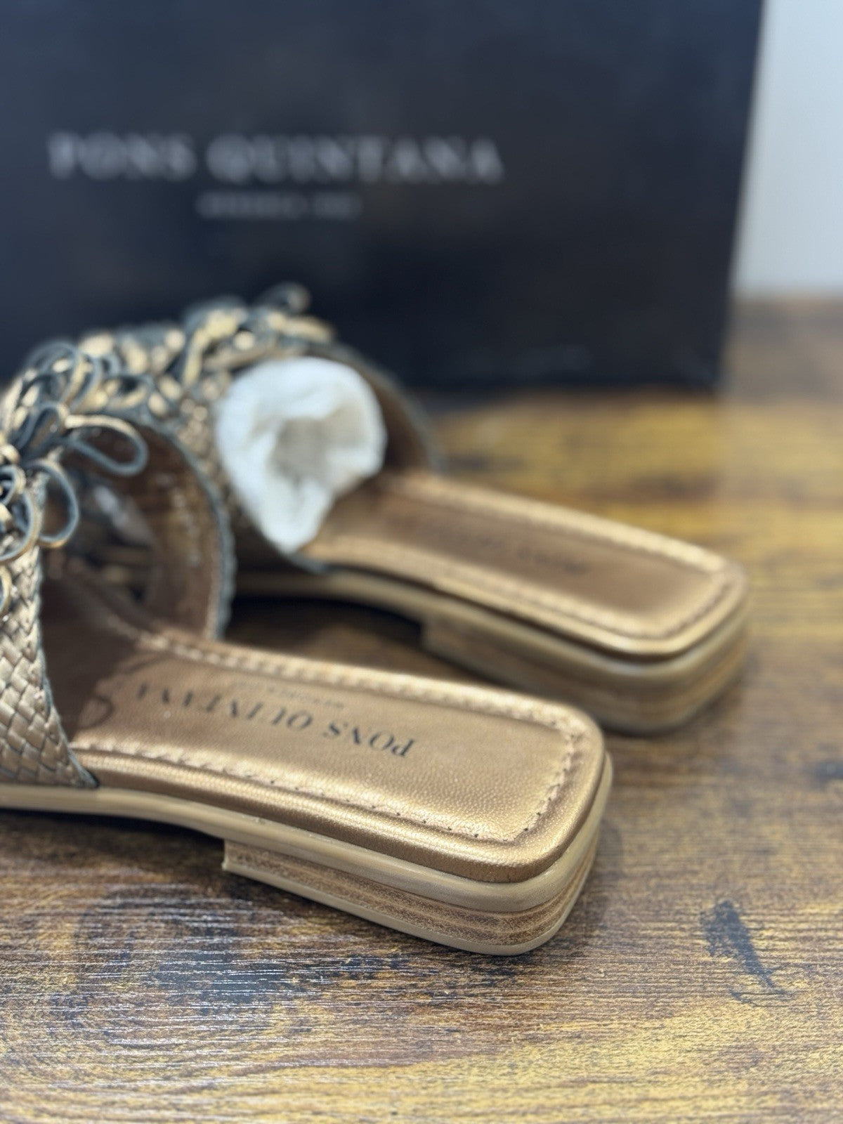 Pons Quintana Sandalo Tina  Donna   Pelle Bronzo     Handmade  37