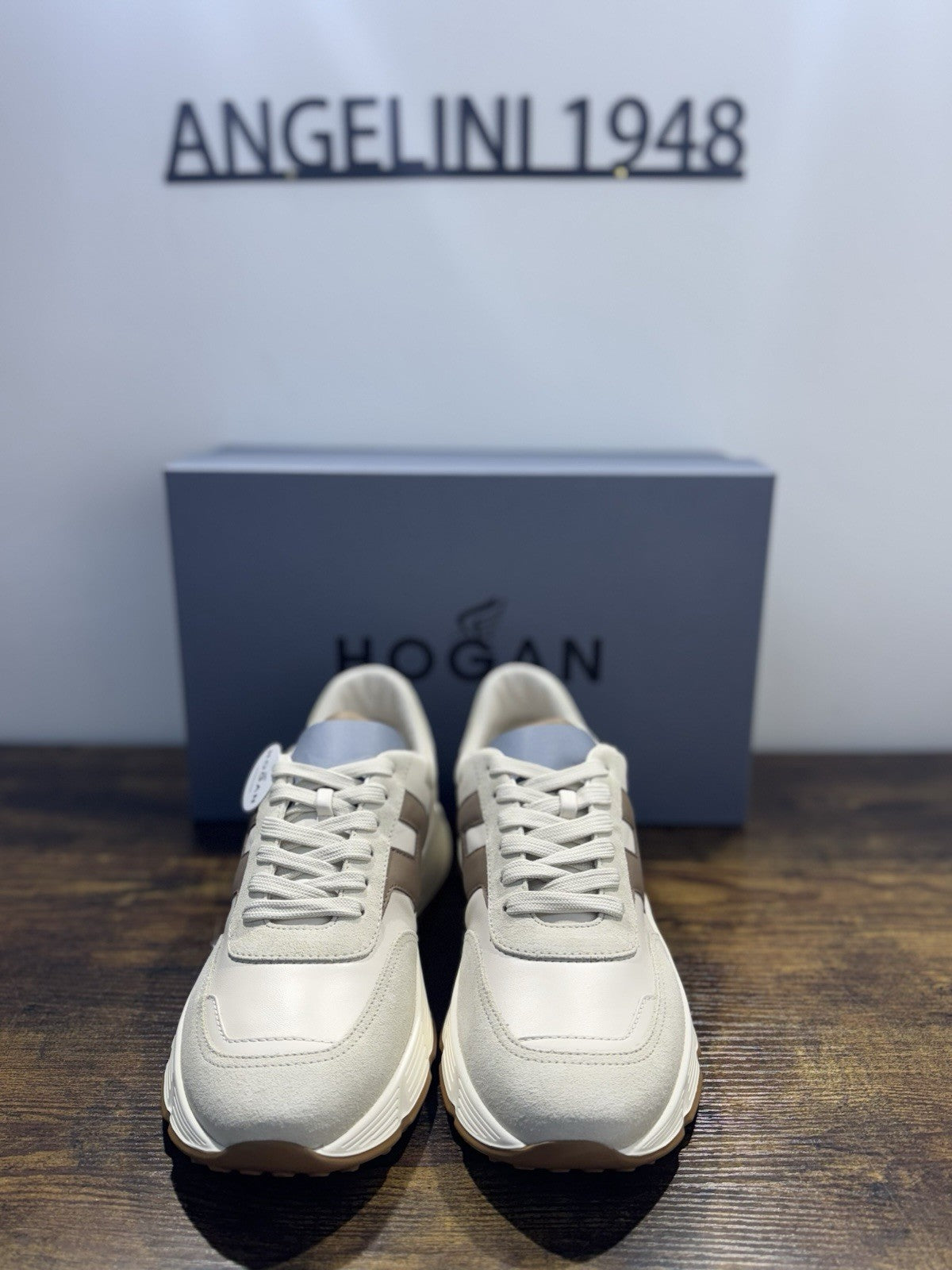 Hogan Hyperlight Sneaker Suede Brown Ivory     Memory Foam Causal Hogan Uomo 44