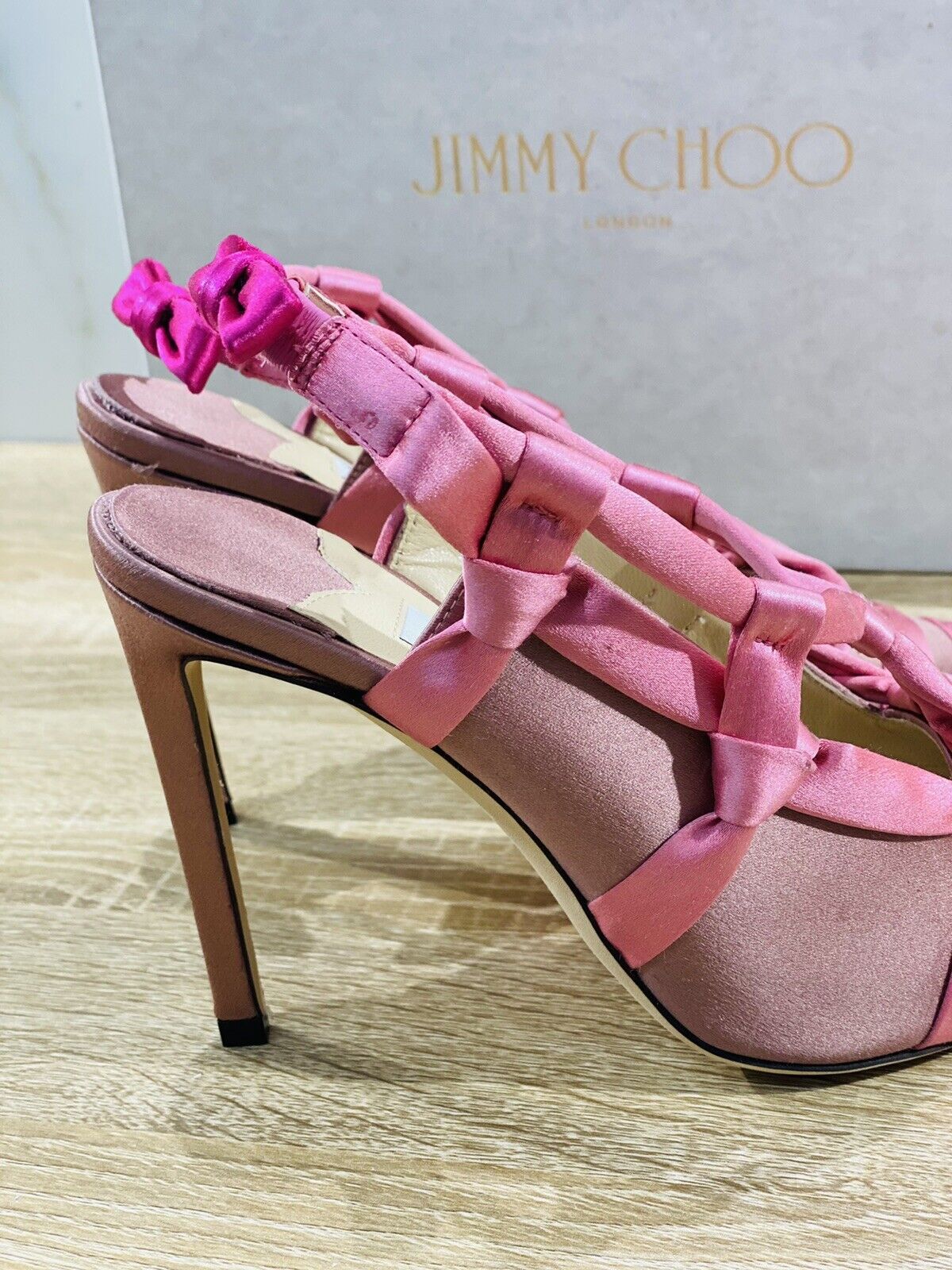 Jimmy choo sandalo donna in Raso Rosa  luxury woman jimmy choo sandal 37