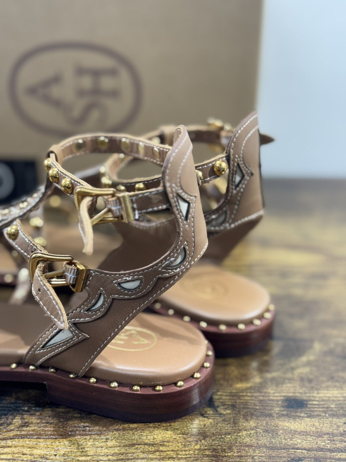 Ash Plaza  Sandalo Donna Pelle Cuoio  Luxury Woman Ash Sandali 41