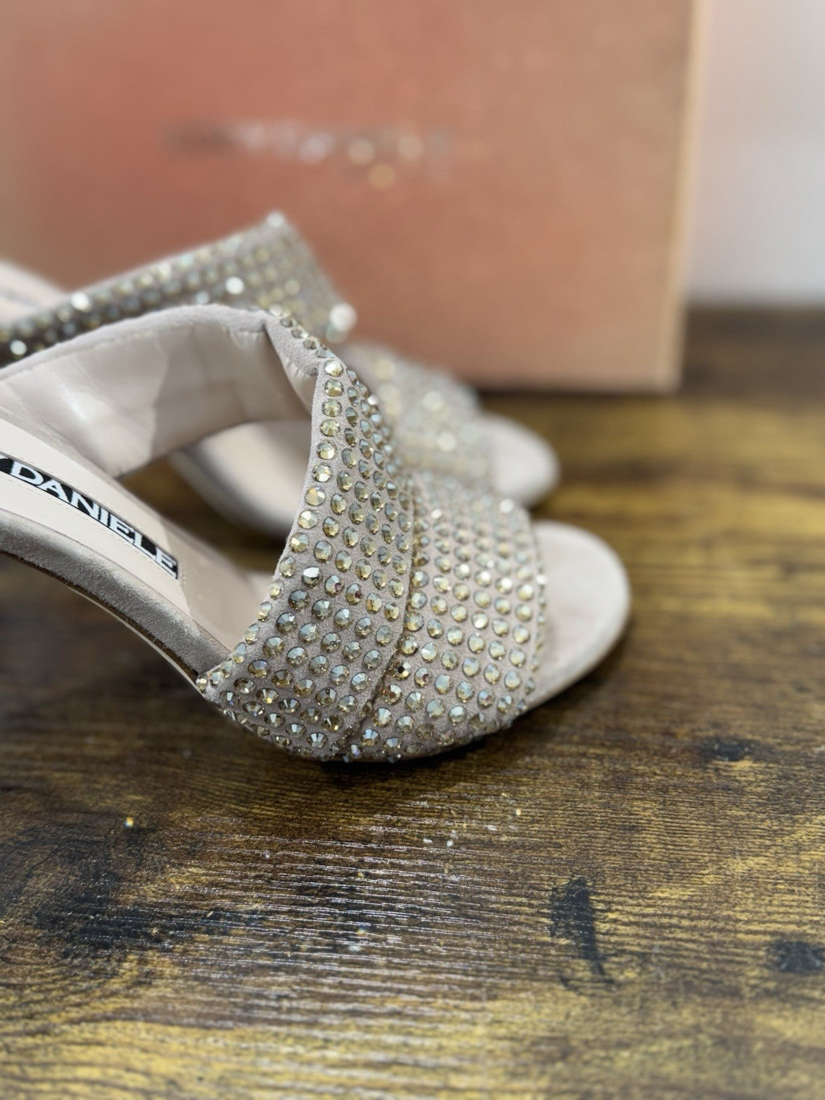 Eddy Daniele Sandalo Nude  Real Swarovski Con Tacco Donna 38