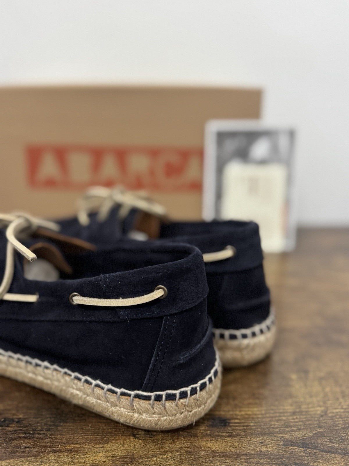 Abarca Espadrilles Suede Blu  Mocassino Casual Uomo 45