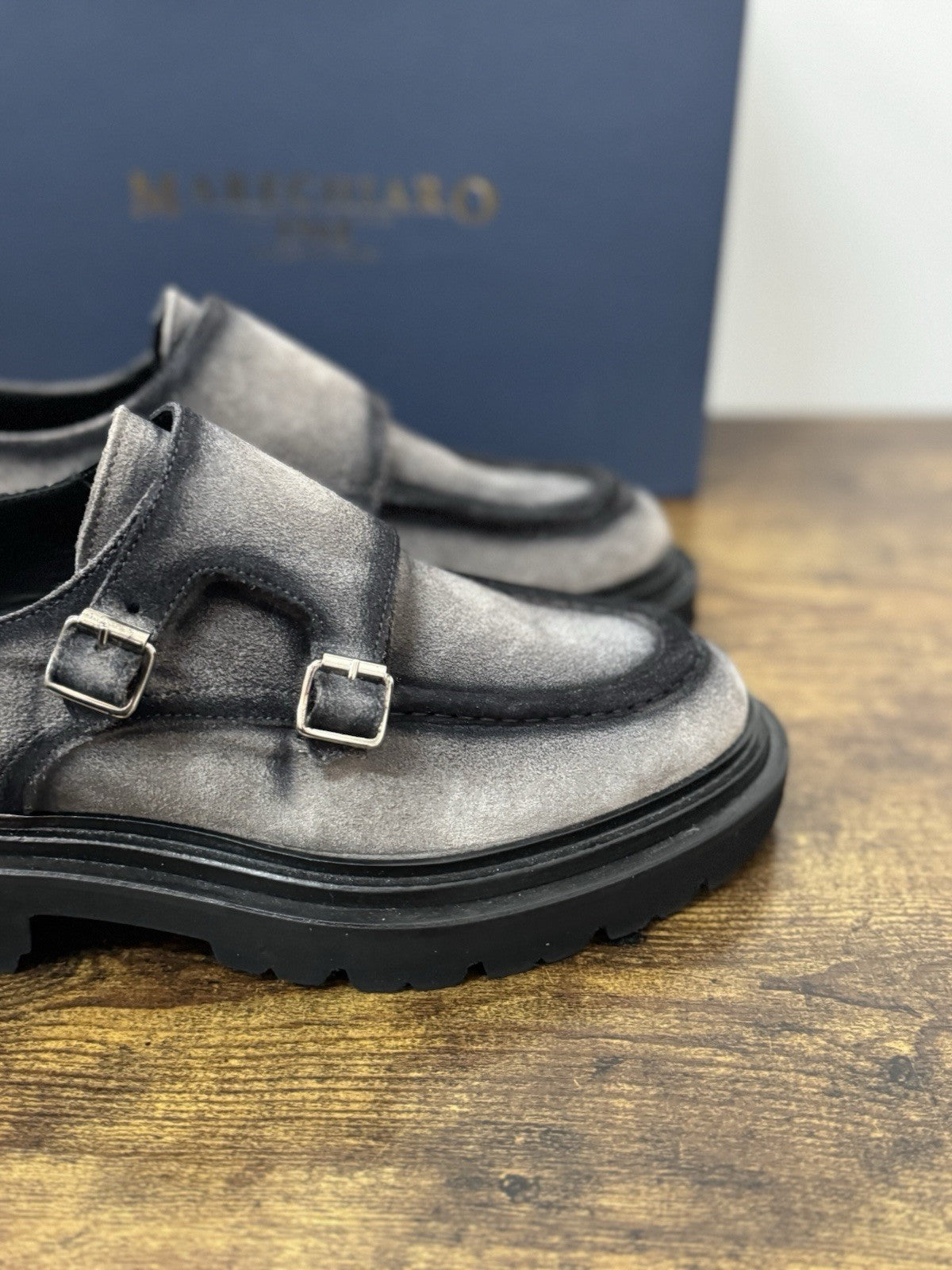 Marechiaro 1962  Mocassino Suede Pelle Grey   Made In Italy Extra light Uomo 39