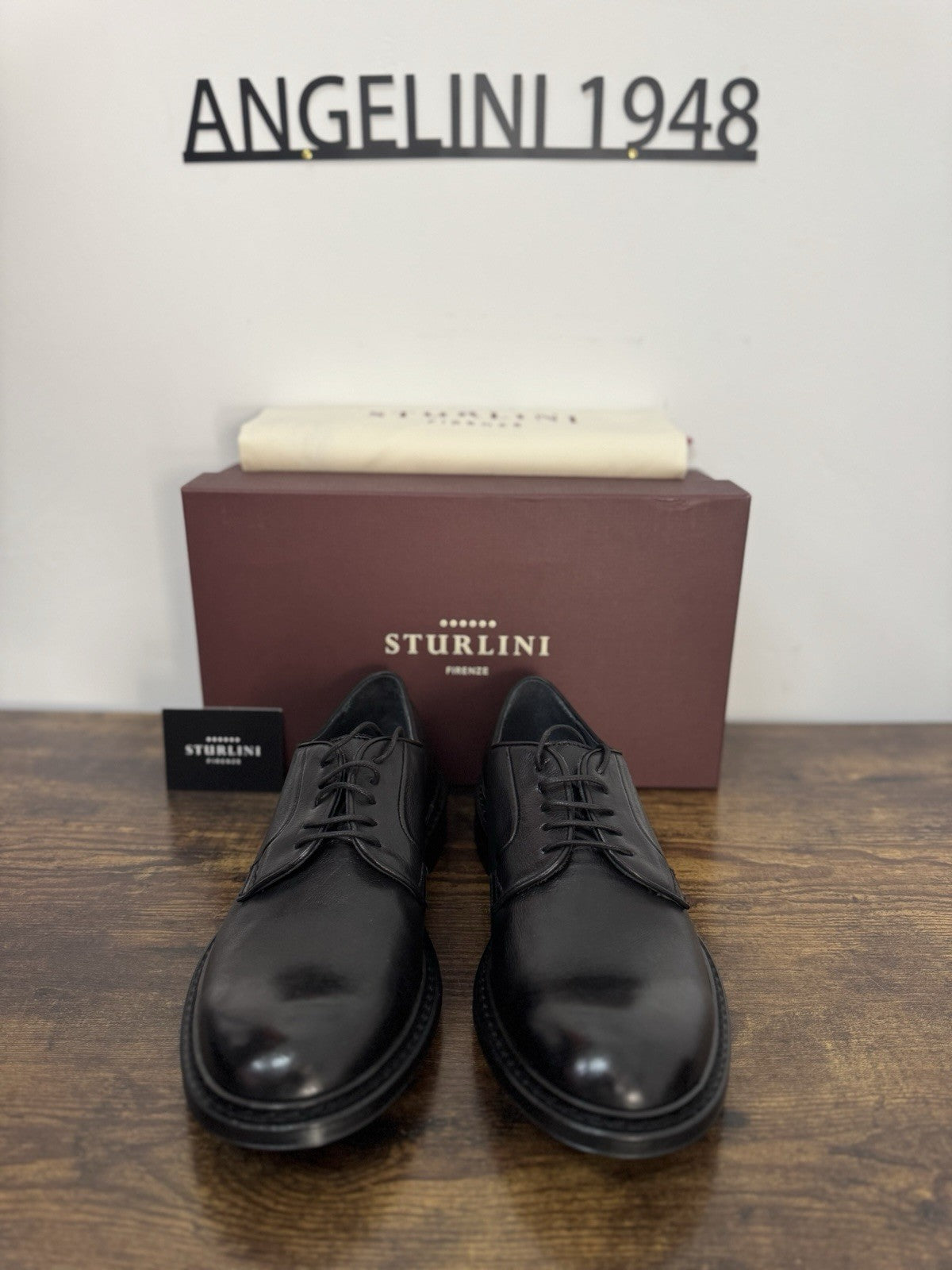 Sturlini  Derby Pelle Nero  Luxury Scarpa Uomo 42.5