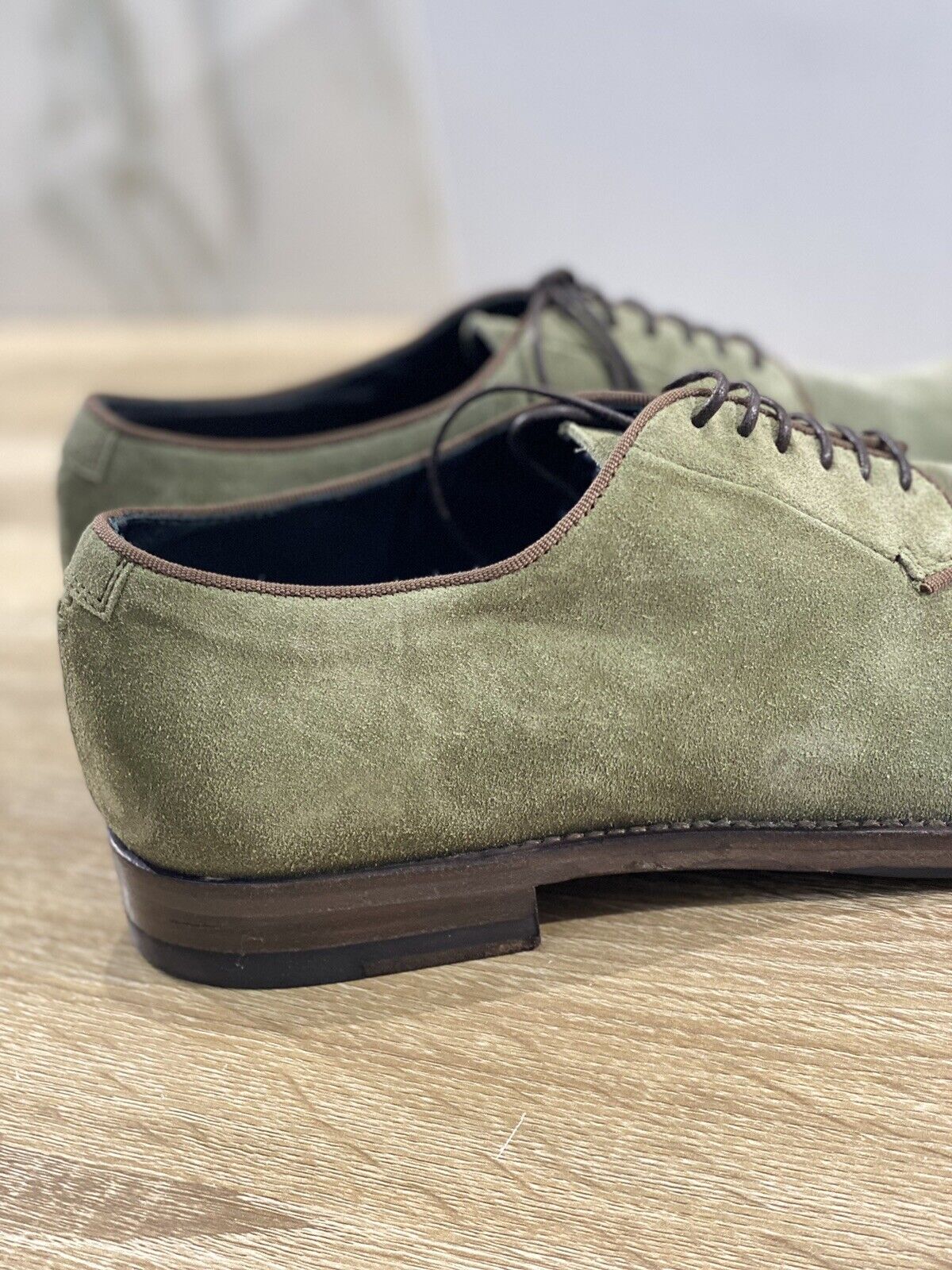 Alberto Fasciani Derby uomo softy suede Verde Bosco luxury men Shoes 41