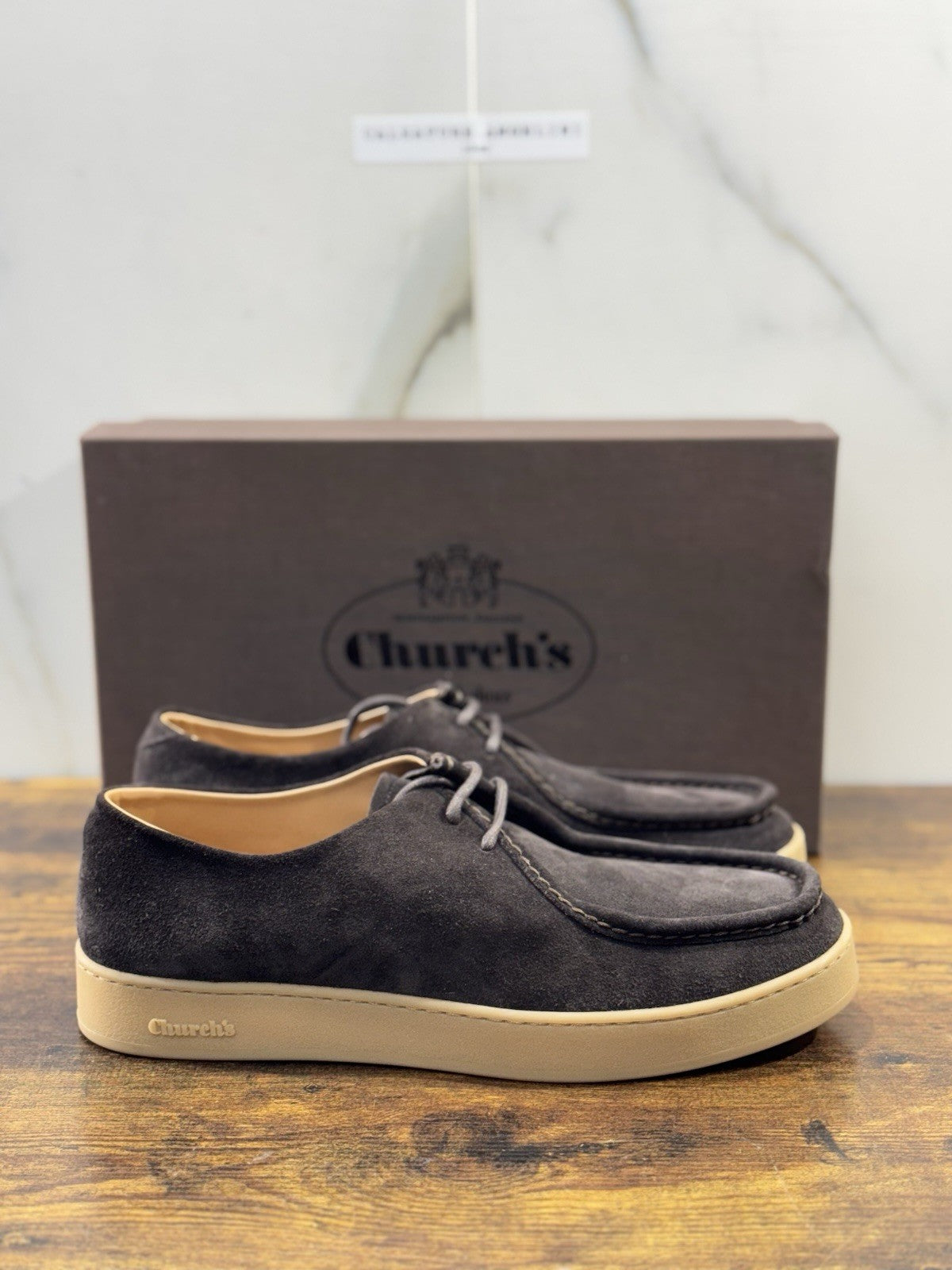 Church’s Scarpa Stringata In Suede Ebony Nocton Luxury Uomo 42