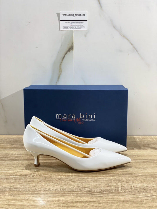 Mara Bini Decolte’ Donna L820 In Naplak Bianco Luxury Handamde In Italy 37.5