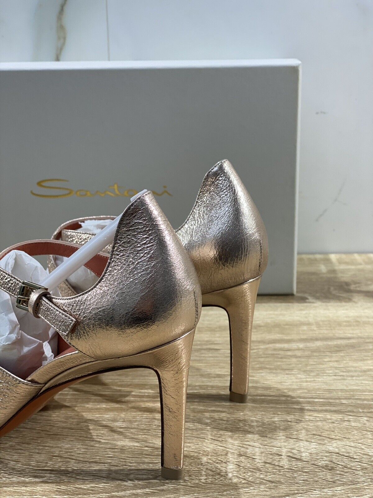 Santoni Sandalo Donna In Pelle Rose Gold Luxury Woman Shoes Santoni 37