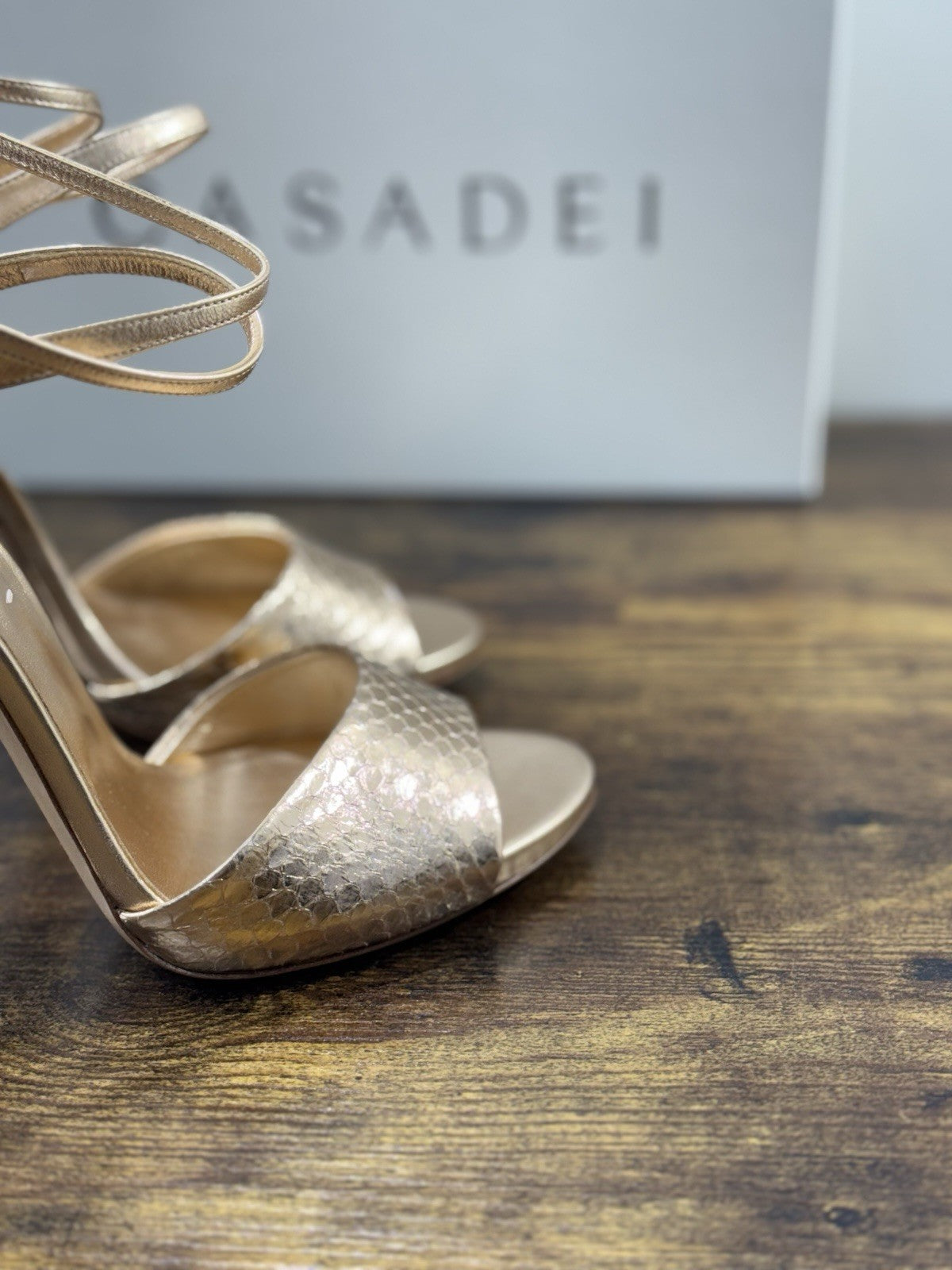 Casadei Sandalo Donna Tacco Blade Pelle Skin  Luxury Casadei Woman 39