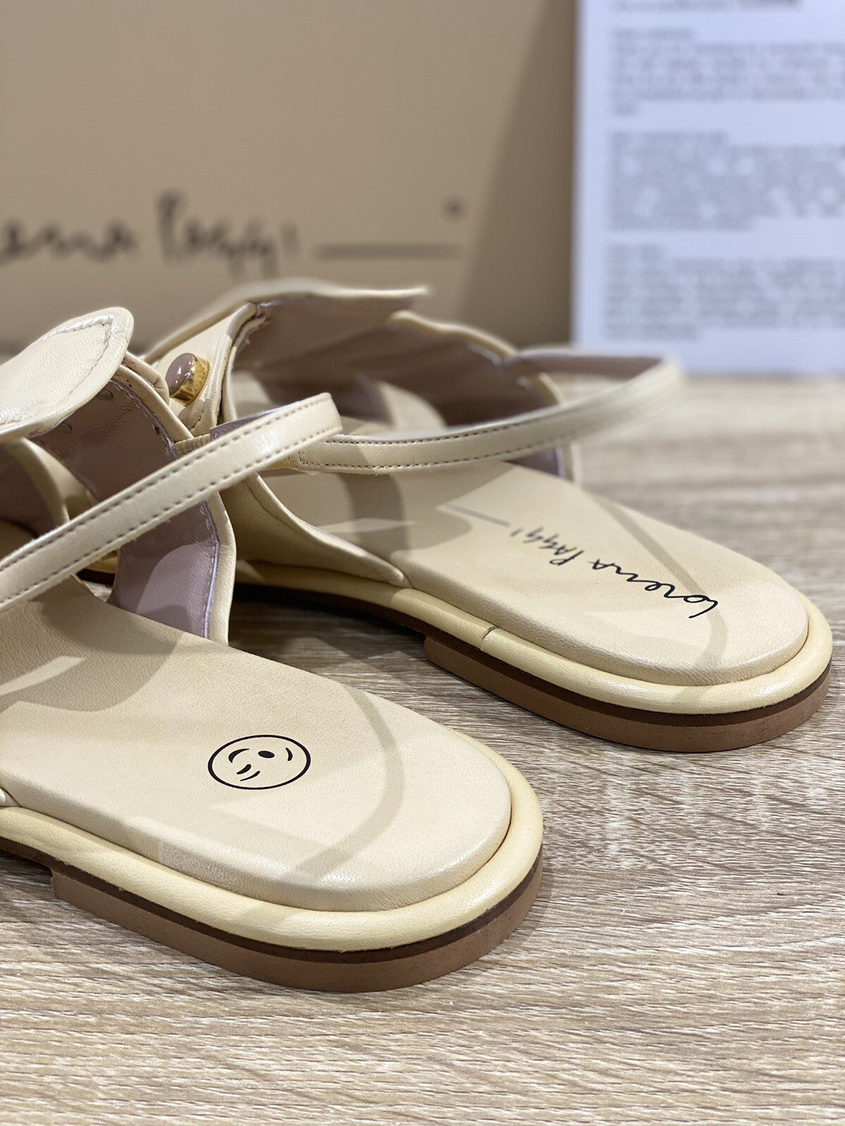Lorena Paggi Sandalo Donna In Pelle Paglia Super Soft Leather Made In Italy 38.5