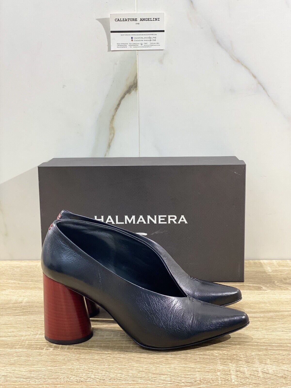 Halmanera scarpa donna zoe64 in pelle nera luxury shoes 40