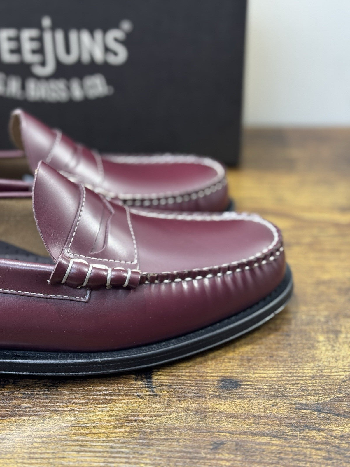 G.H BASS & Co Mocassino Pelle Wine Heritage Uomo 44.5 
