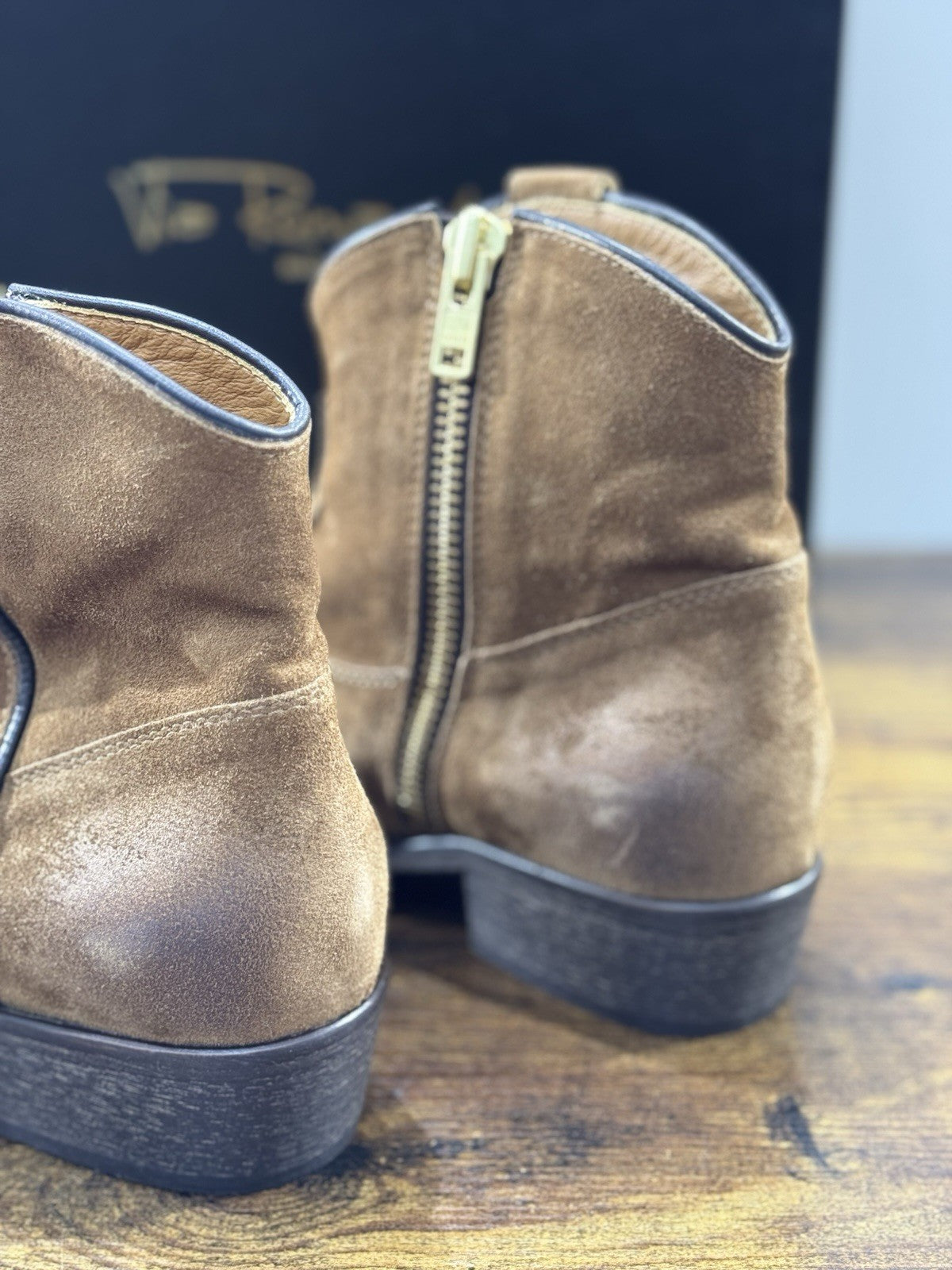 Via Roma 15 Texano Pelle Suede Martora   Via Roma Donna 41