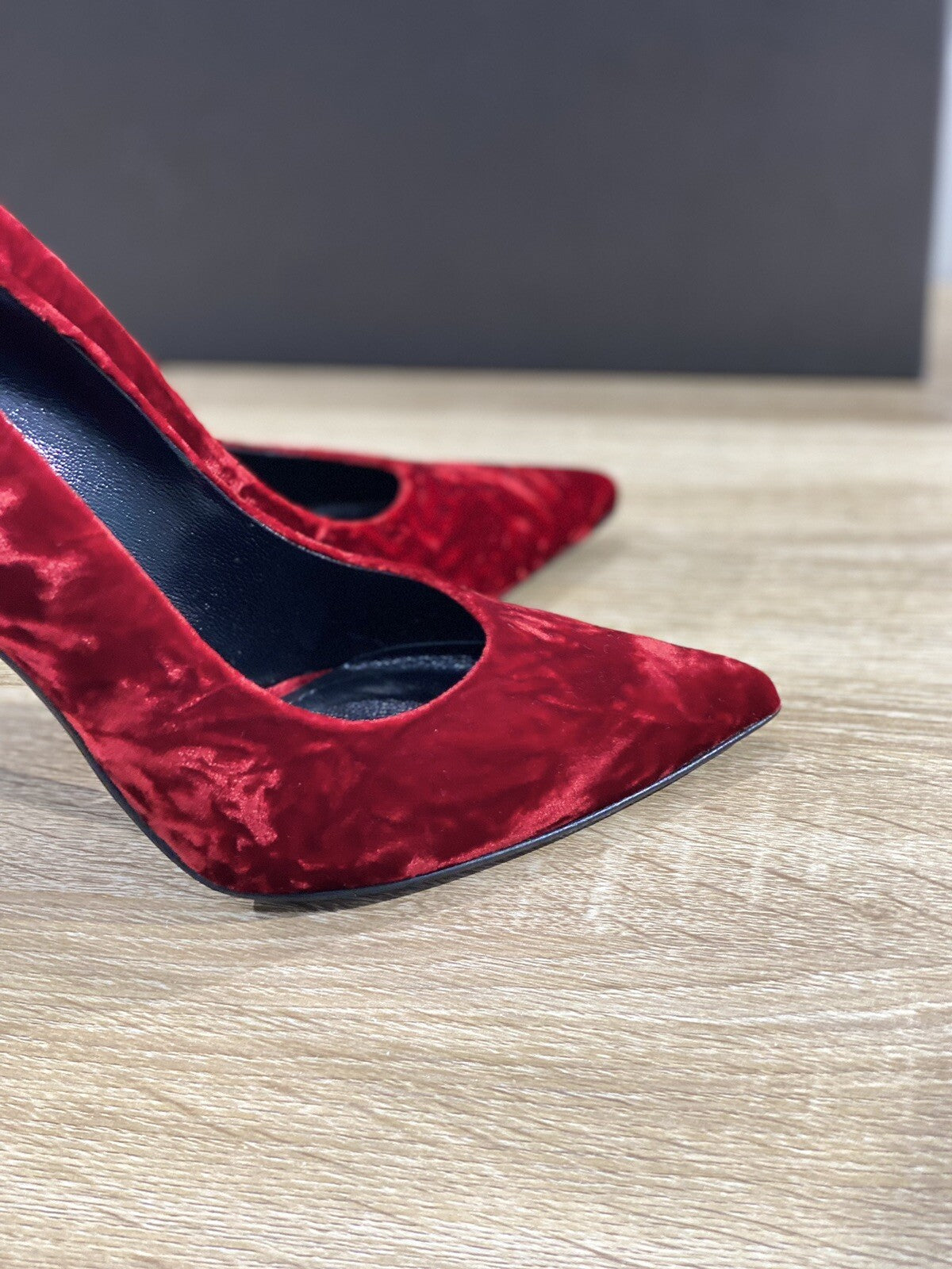Aldo castagna décolleté hope in velluto rosso luxury shoes 36